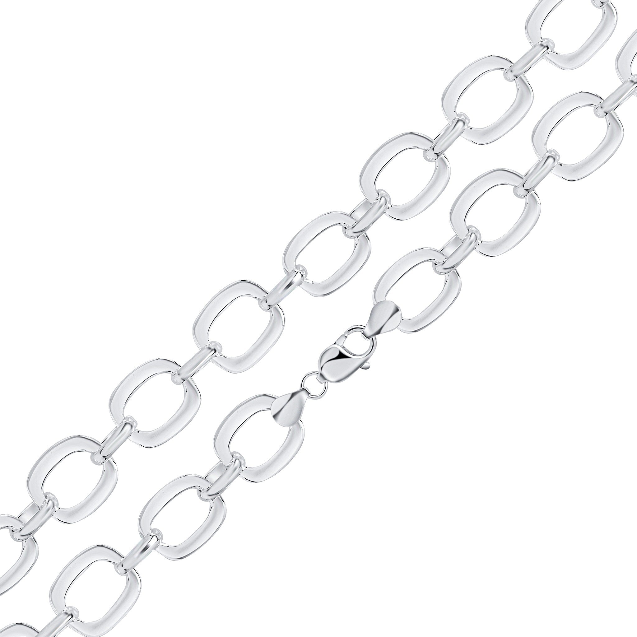 Silver 19mm Square Fancy 7.5"