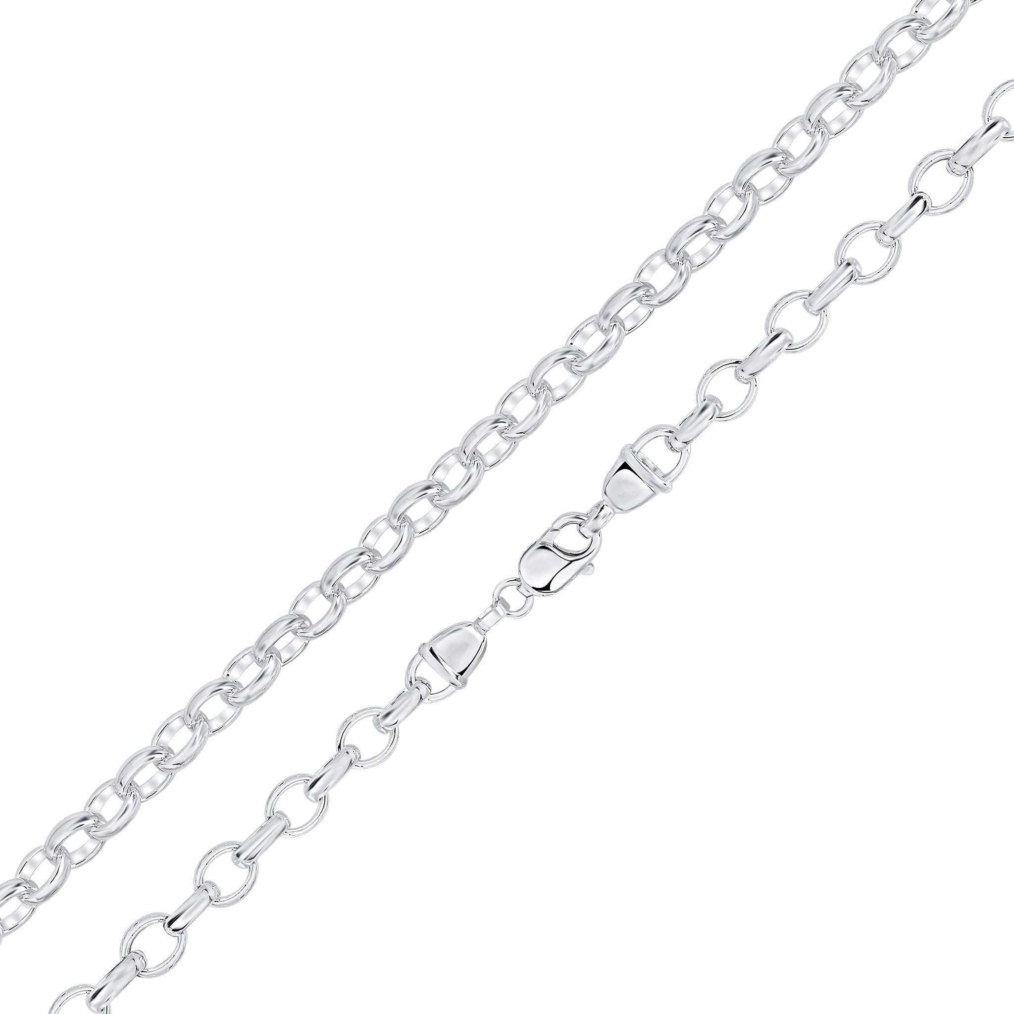 Silver 8.5x11mm Oval Belcher 18"