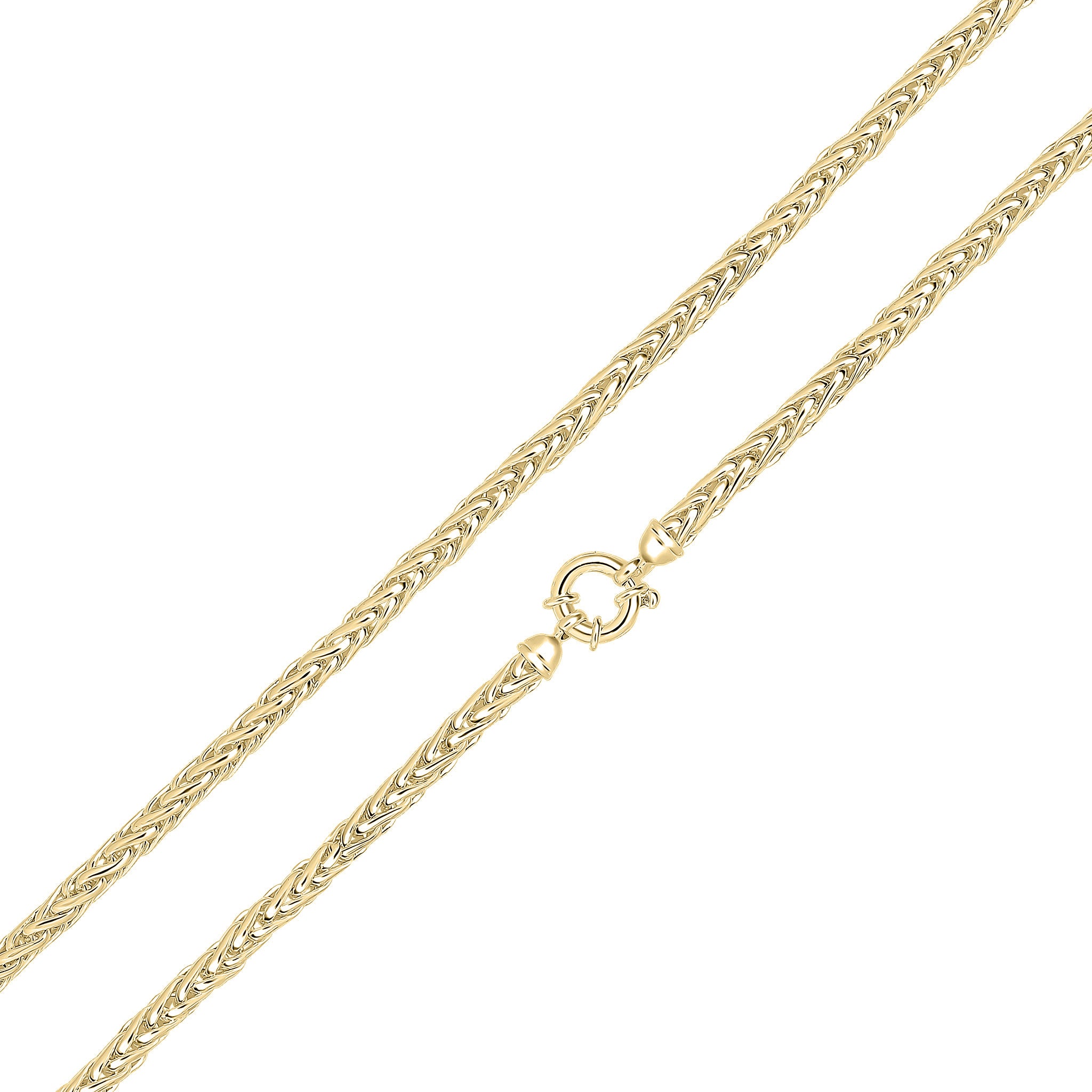 18ct Vermeil 4.9mm Spiga 18" Bolt Ring