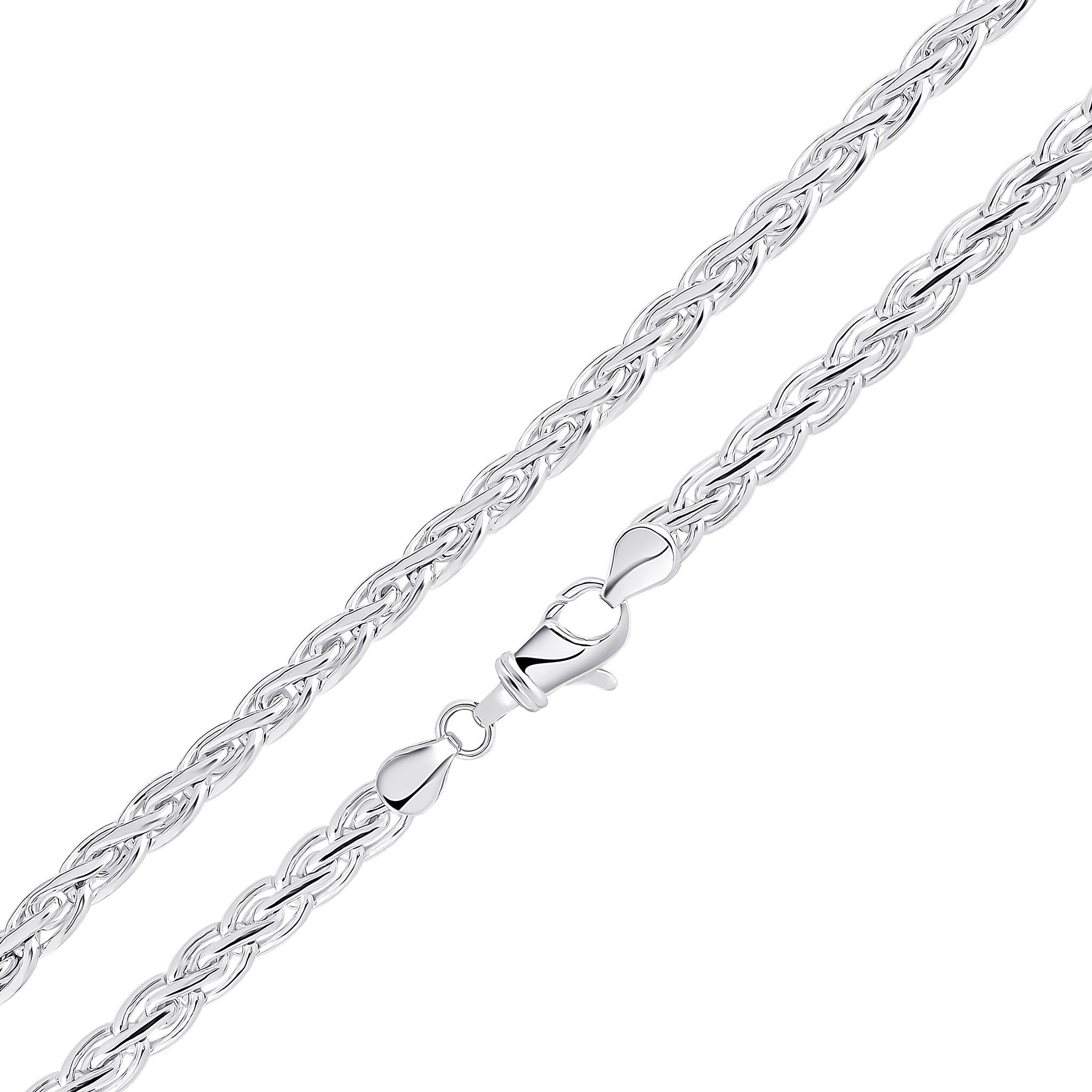 Silver 7mm Flat Spiga 18"