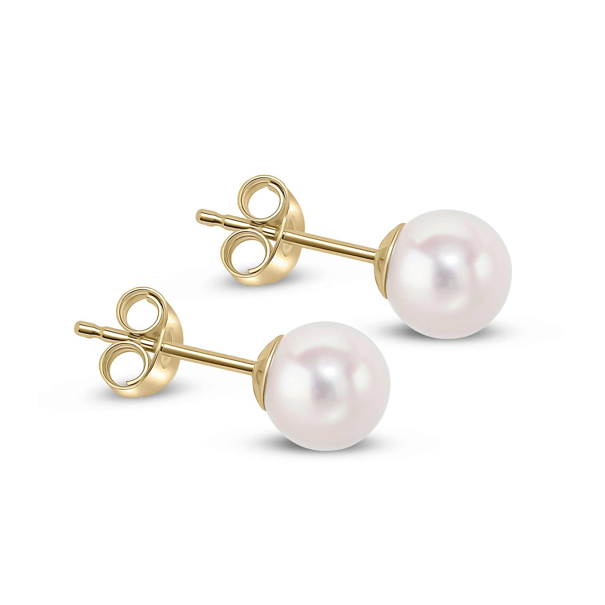 18KY 6mm Akoya Pearl Stud