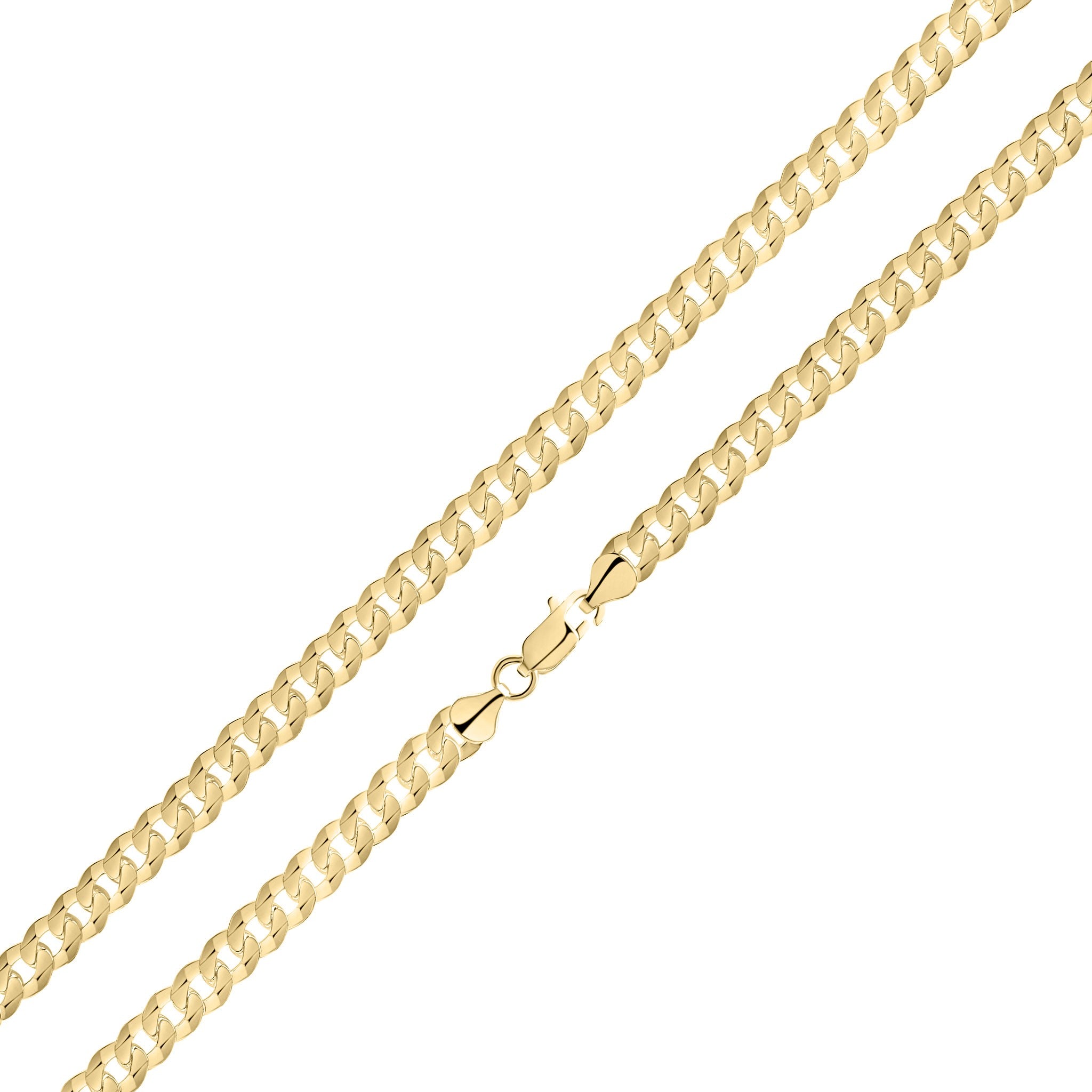 18ct Vermeil 6.5mm Curb 20"