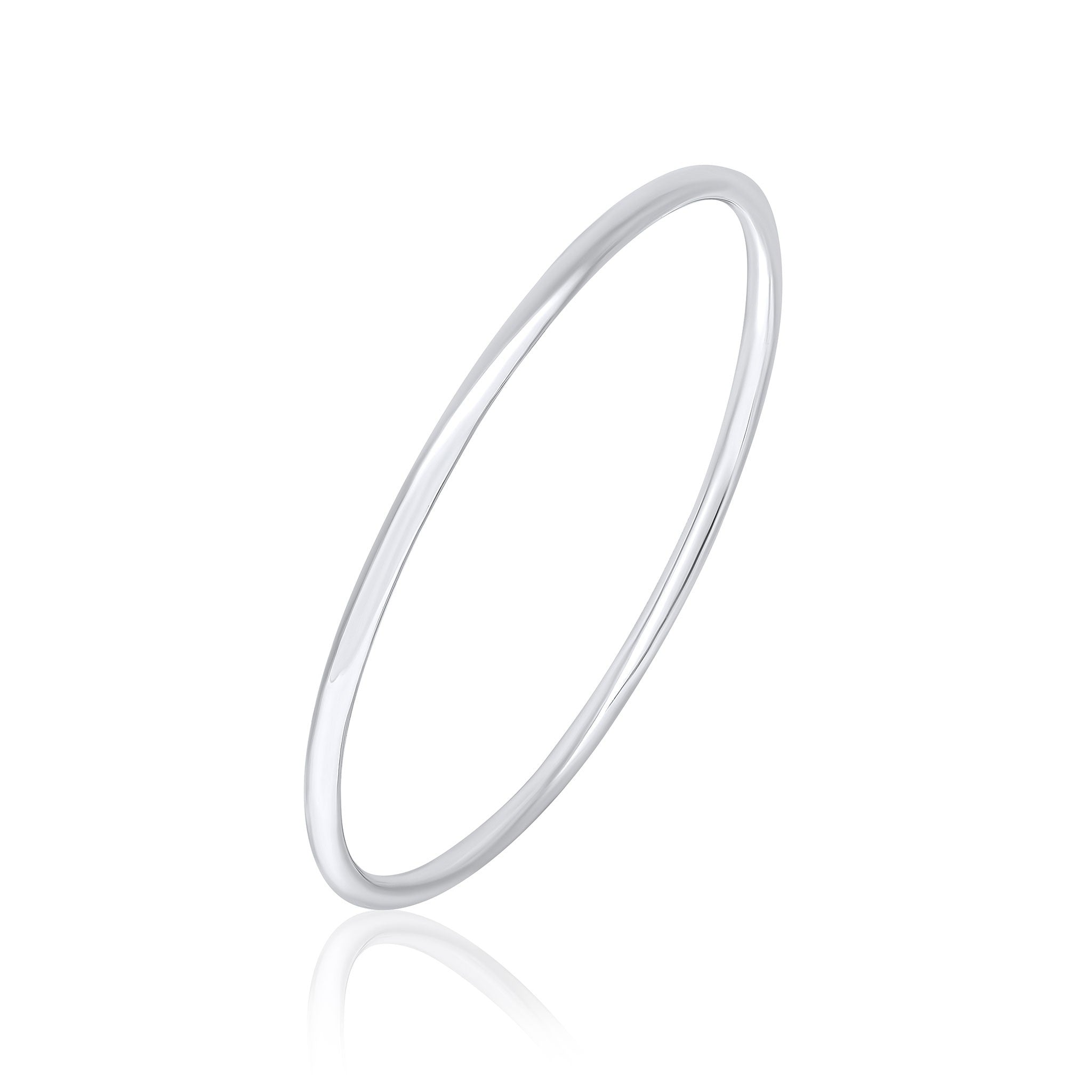 Silver Round Profile Stacker 3mm Bangle