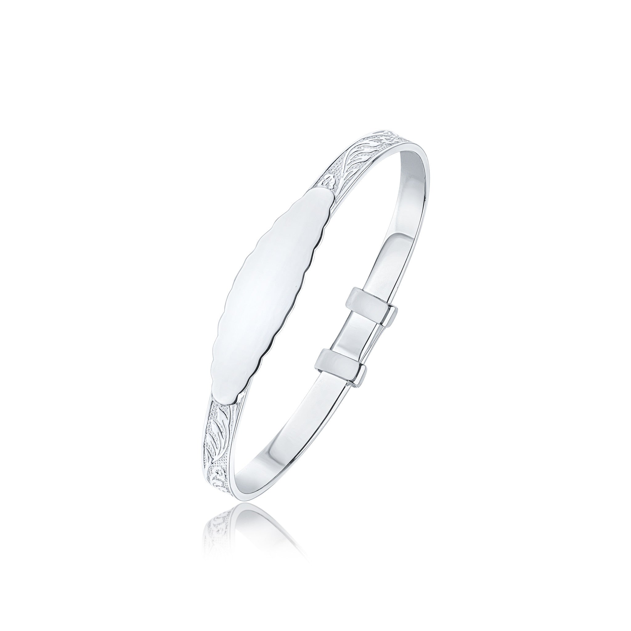 4MM SILV ENG BABY BANGLE