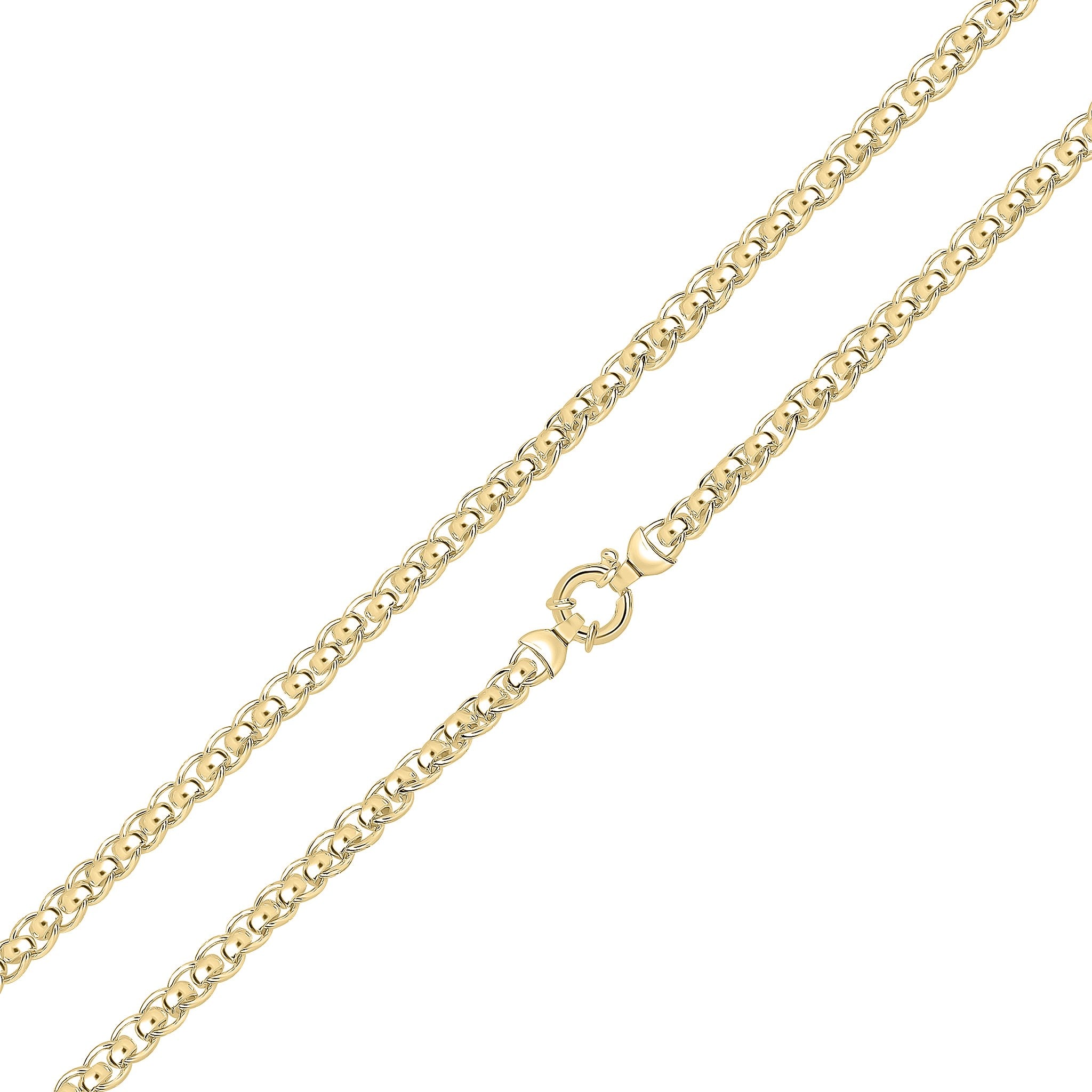 18ct Vermeil 6.7mm Rollerball 7.5" Bolt Ring
