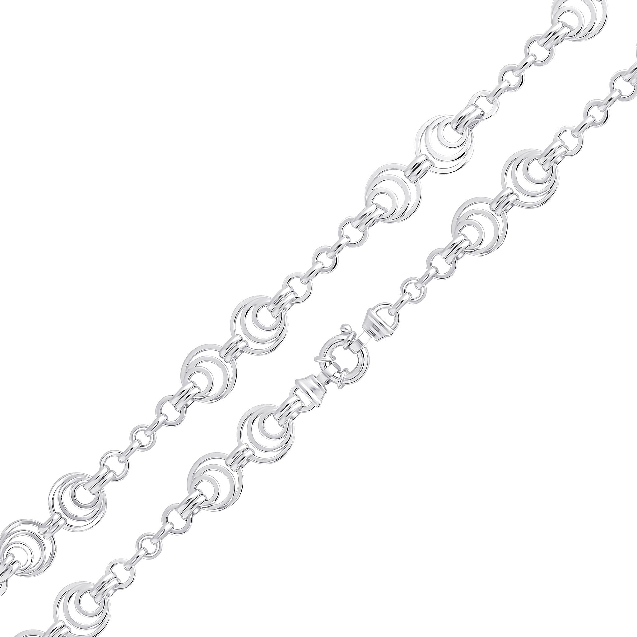 Silver 14.5mm Circles 7.5" Bolt Ring