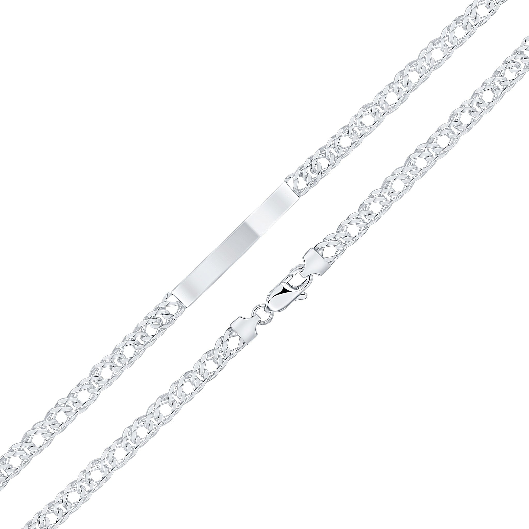 Silver 7mm Double DC Curb ID 40x5 8.5"