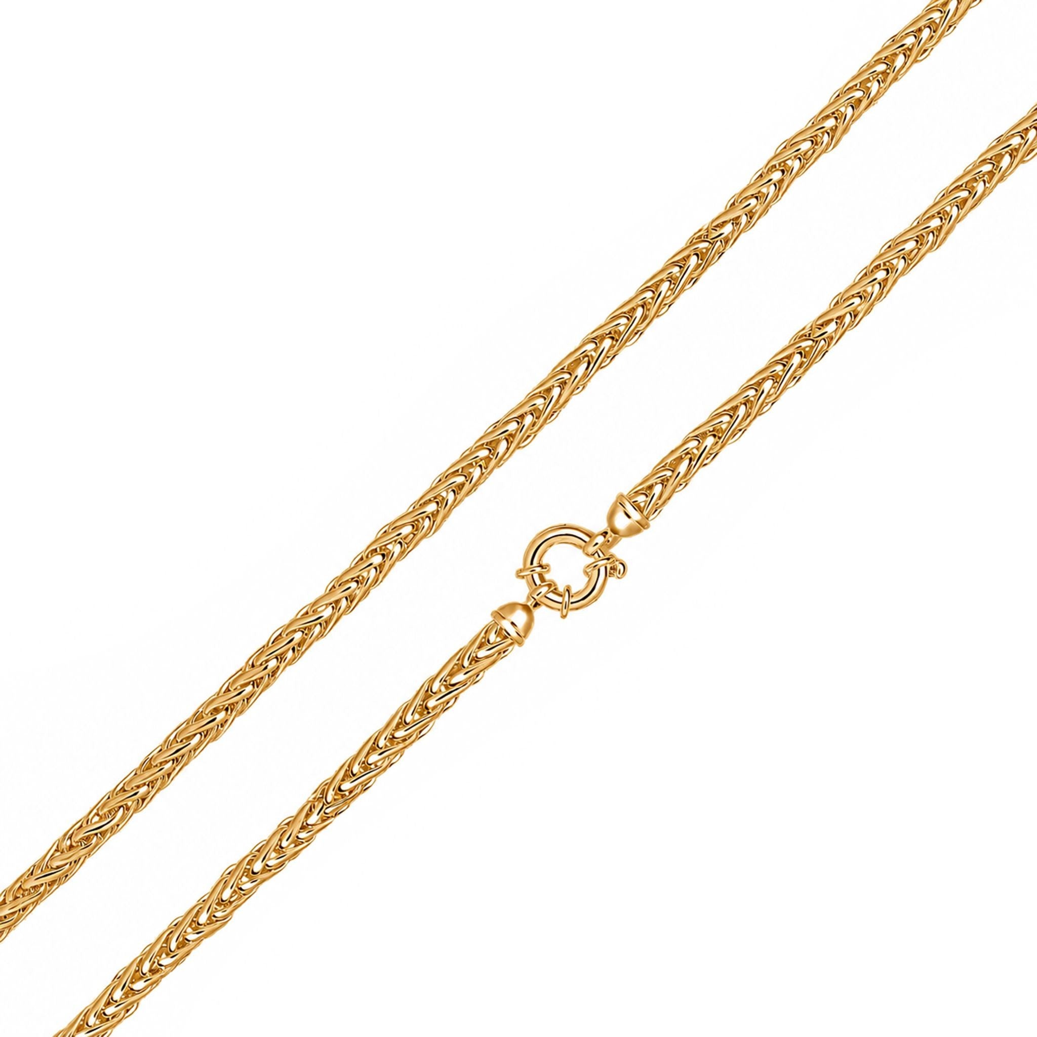 18ct Vermeil 4.9mm Spiga 7.5" Bolt Ring