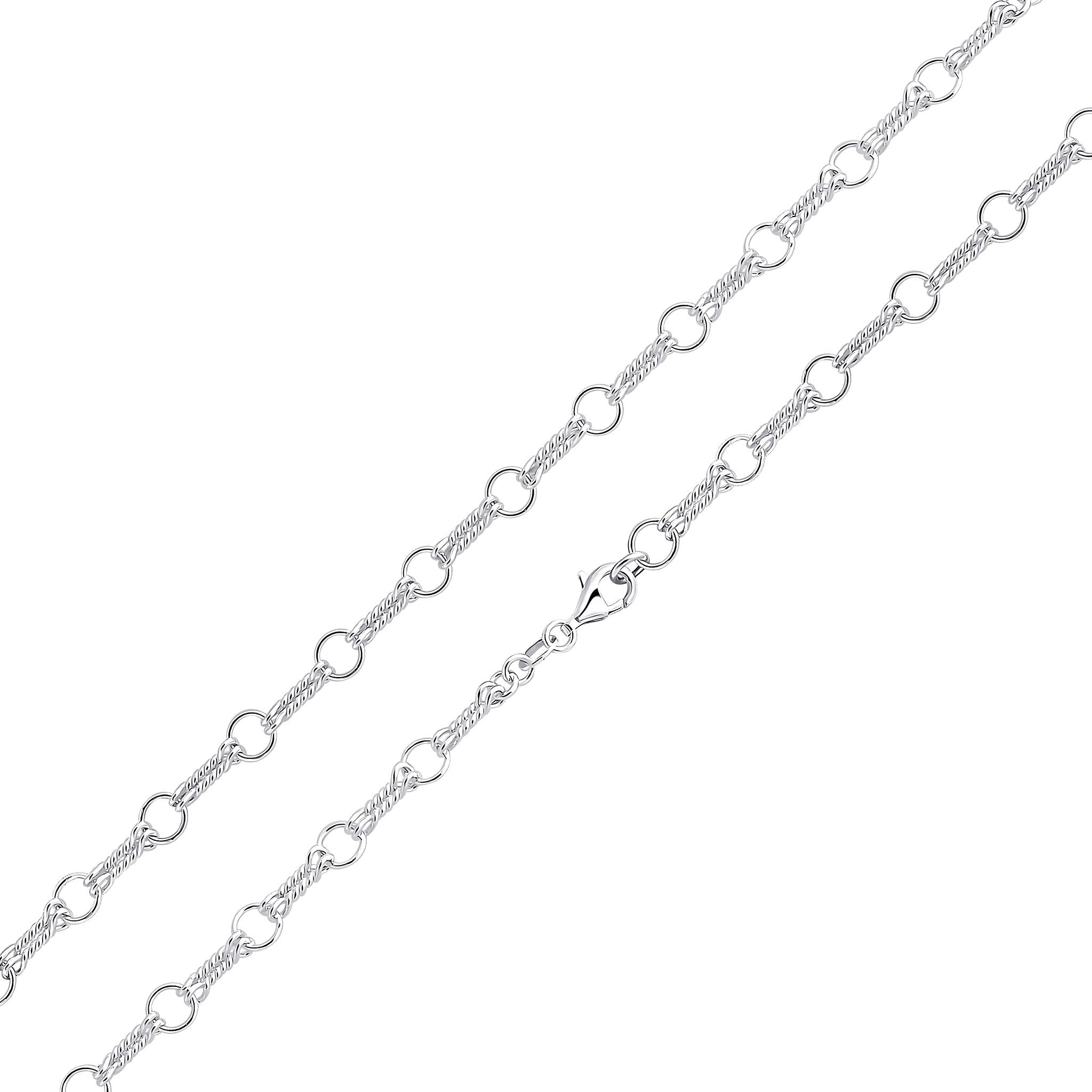 Silver 6.2mm Double Twist 7.5