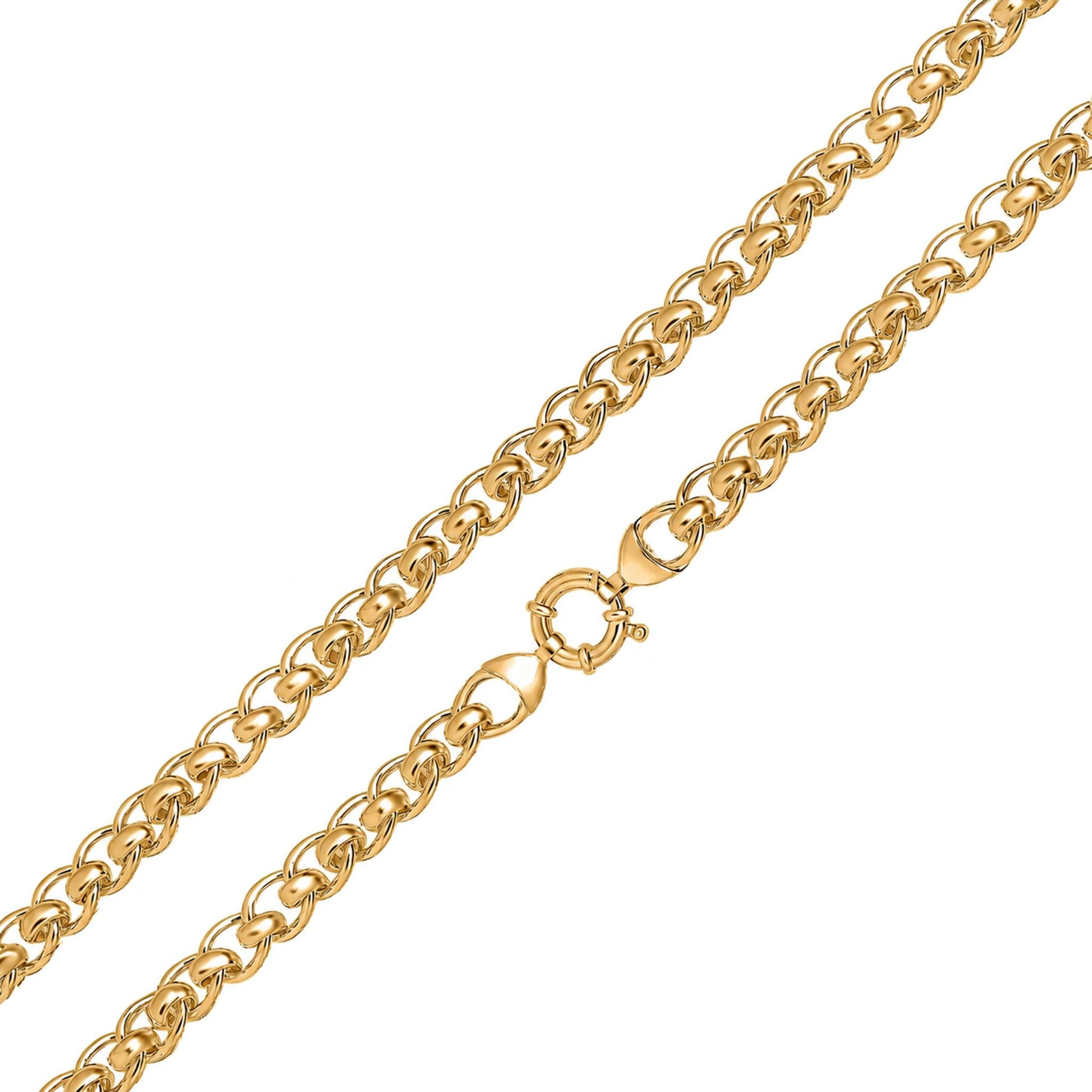 18ct Vermeil 10mm Rollerball 7.5" Bolt Ring