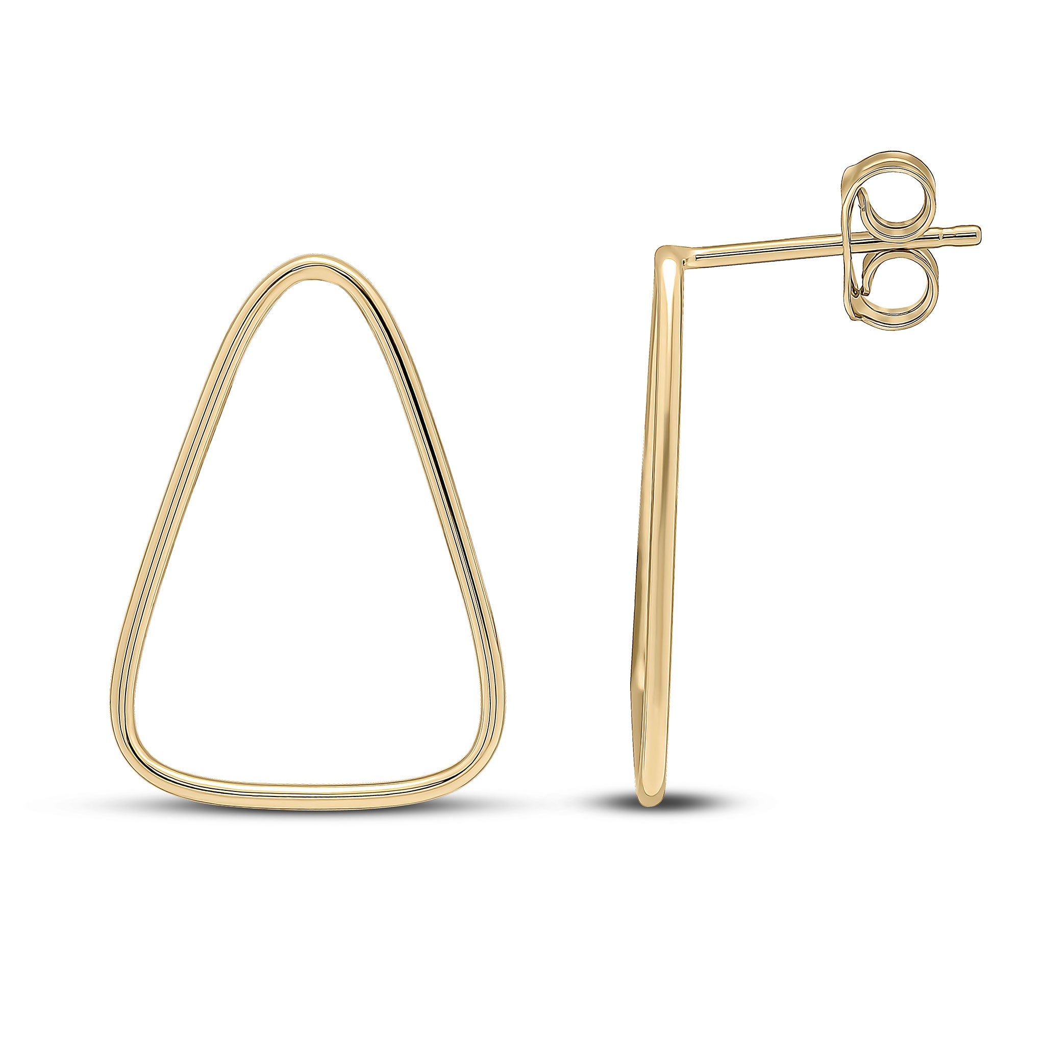 9CT YG OPEN TRIANGLE EARRING