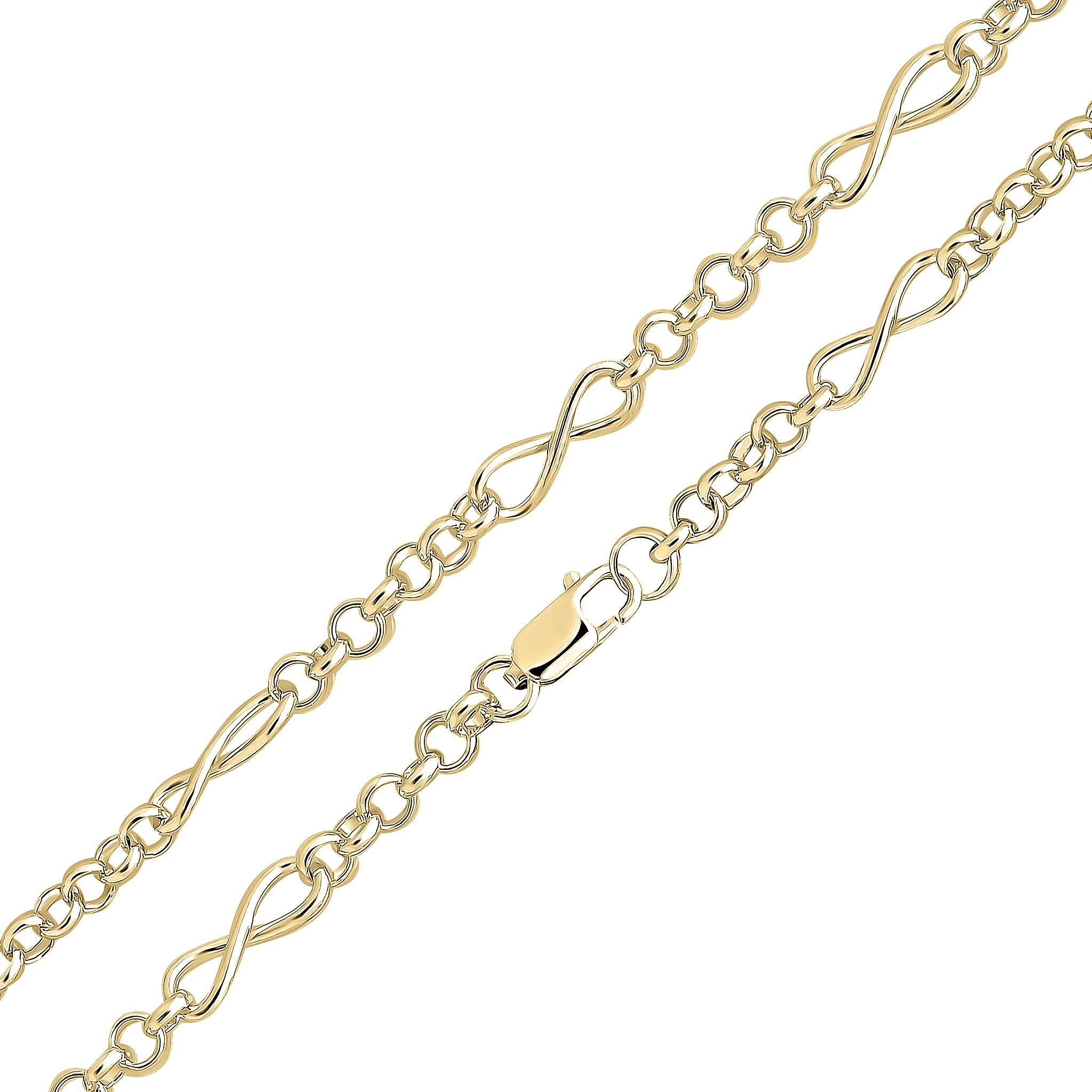 18ct Vermeil 6.3mm Infinity Belcher 18"
