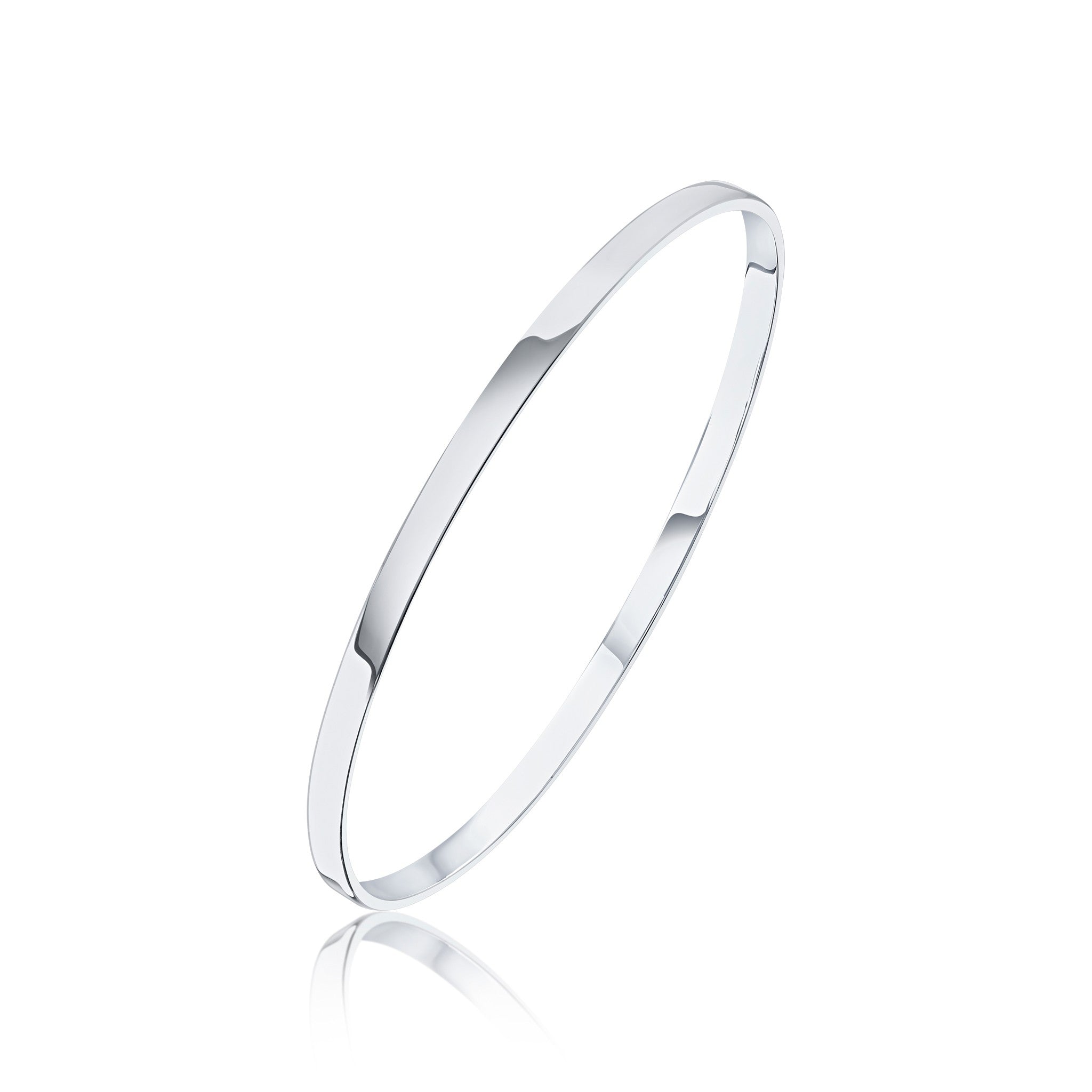 Silver 3.5mm Flat Profile Slave Stacker Bangle