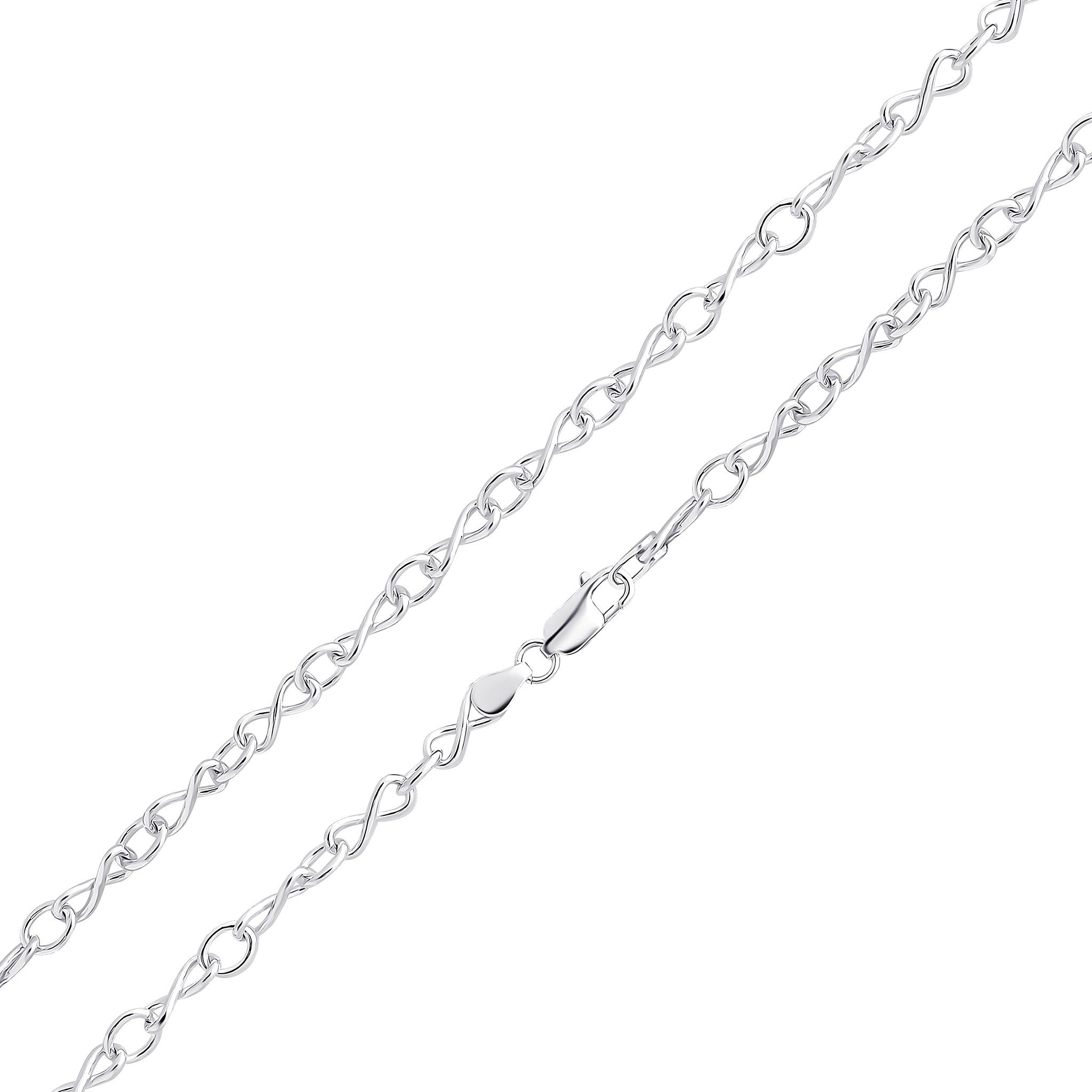 Silver 6.3mm Infinity Link 7.5"