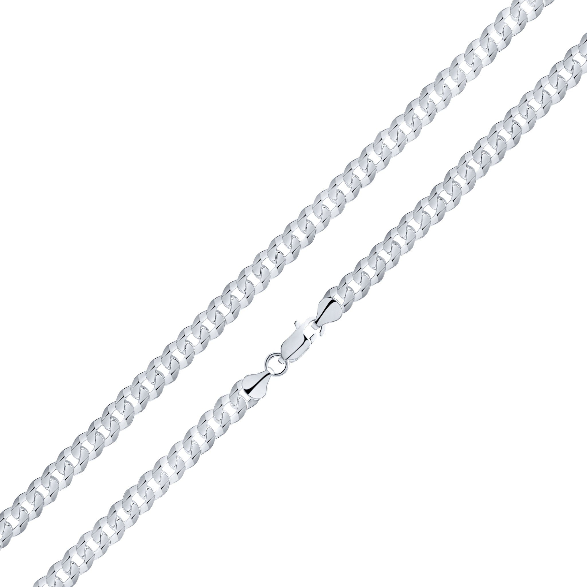 Silver 6.5mm Curb Bracelet 8.5"