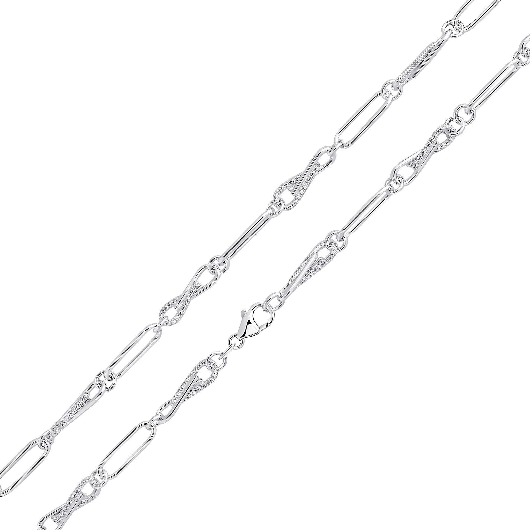 Silver 6mm Infinity Oval 18"
