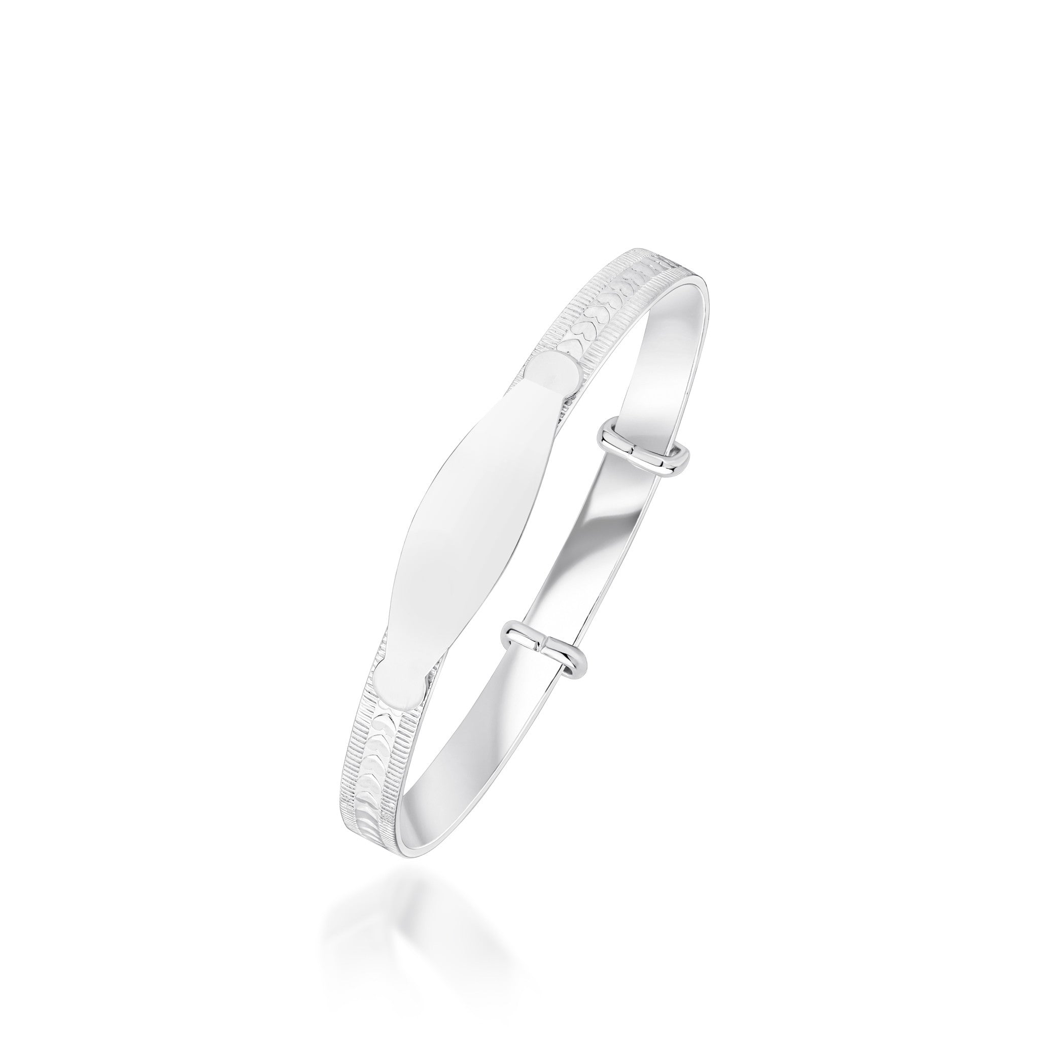 Silver Heart Baby Bangle