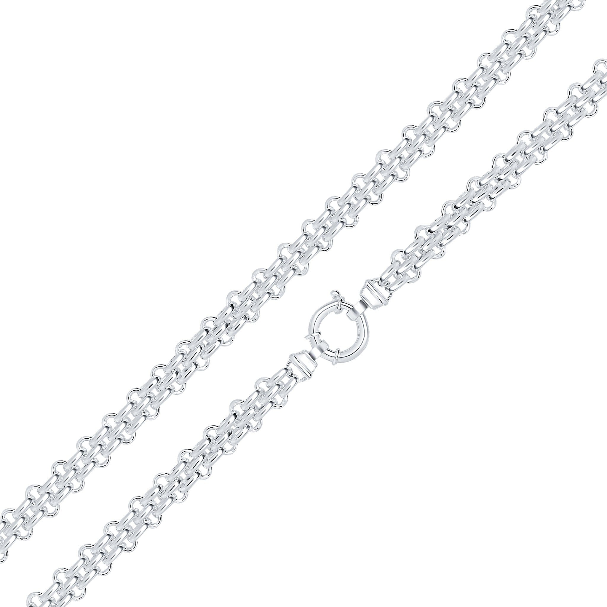 Silver 10mm Brick 20" Bolt Ring
