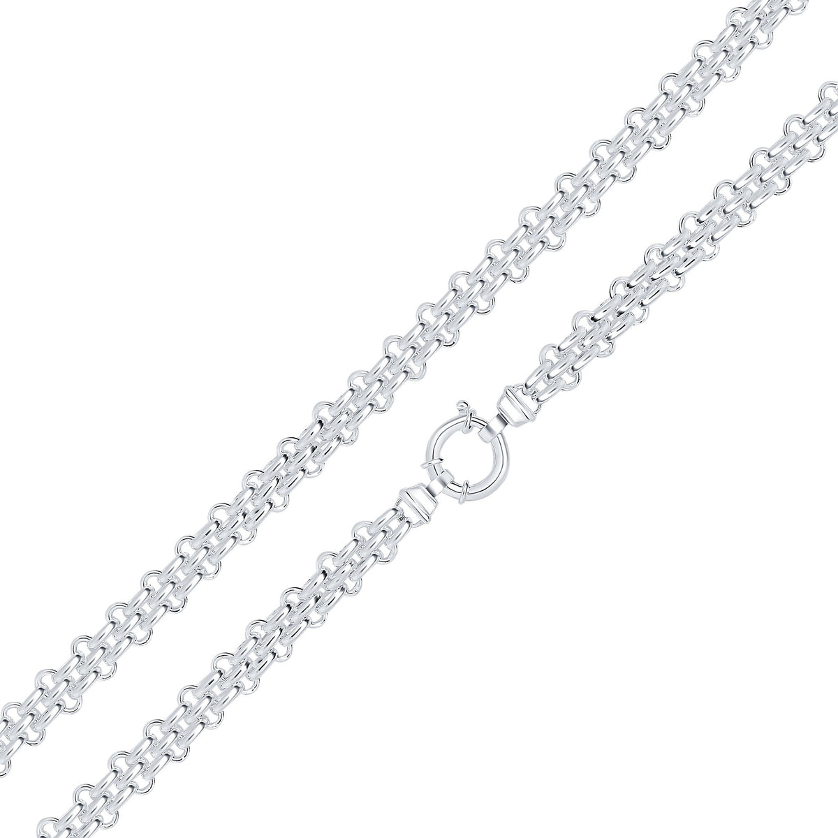 Silver 10mm Brick 7.5" Bolt Ring