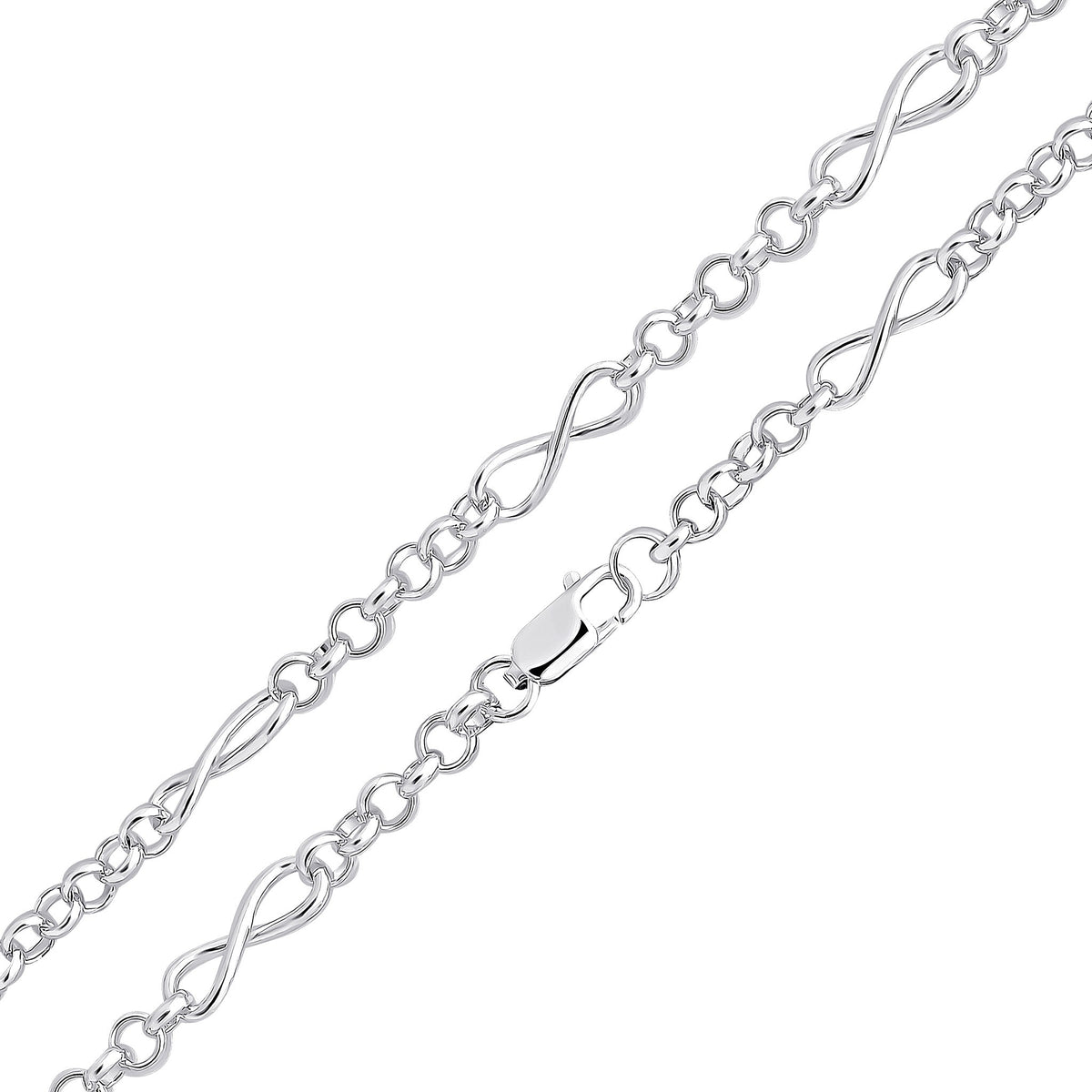 Silver 6.3mm Infinity Belcher 20"