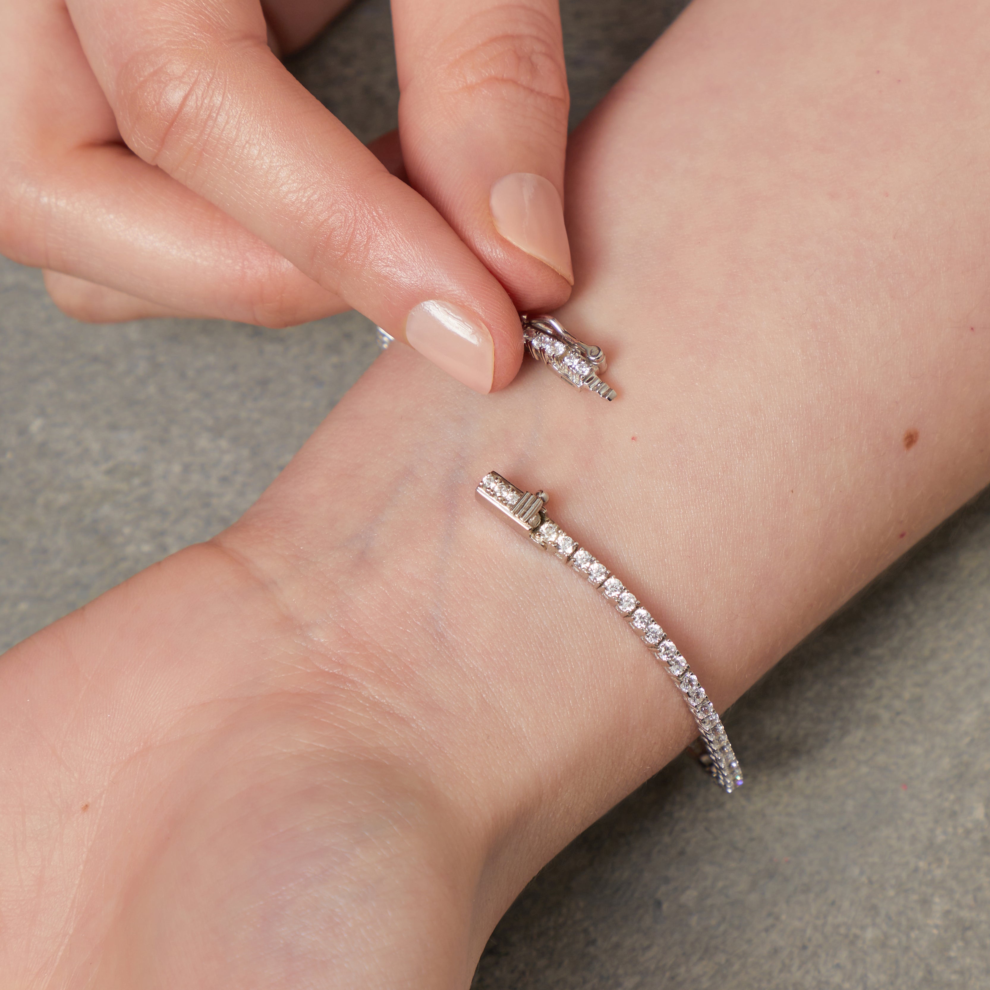 Sterling Silver 2.52ct Cubic Zirconia Line Bracelet