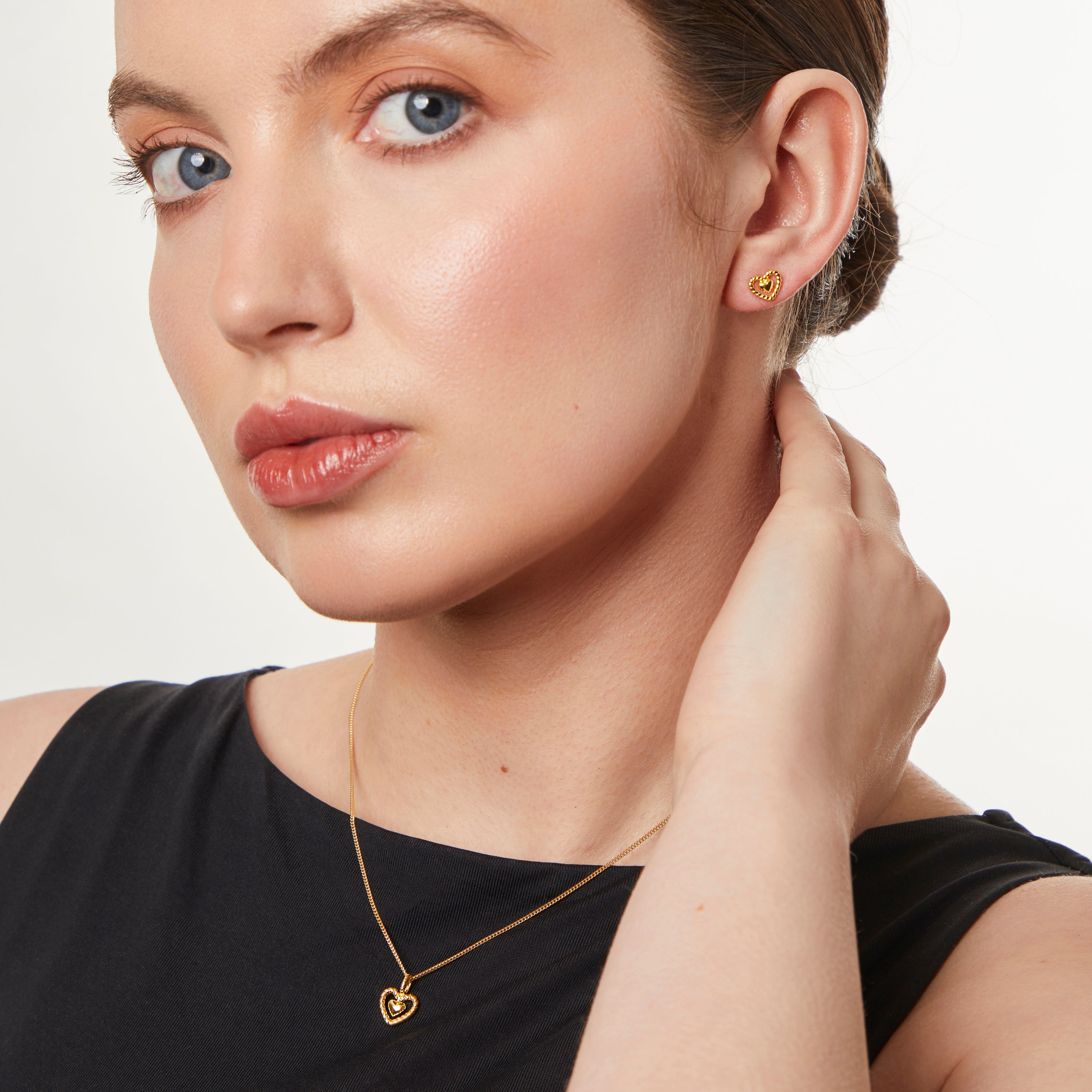 Sterling Silver Woven Open Heart Earrings