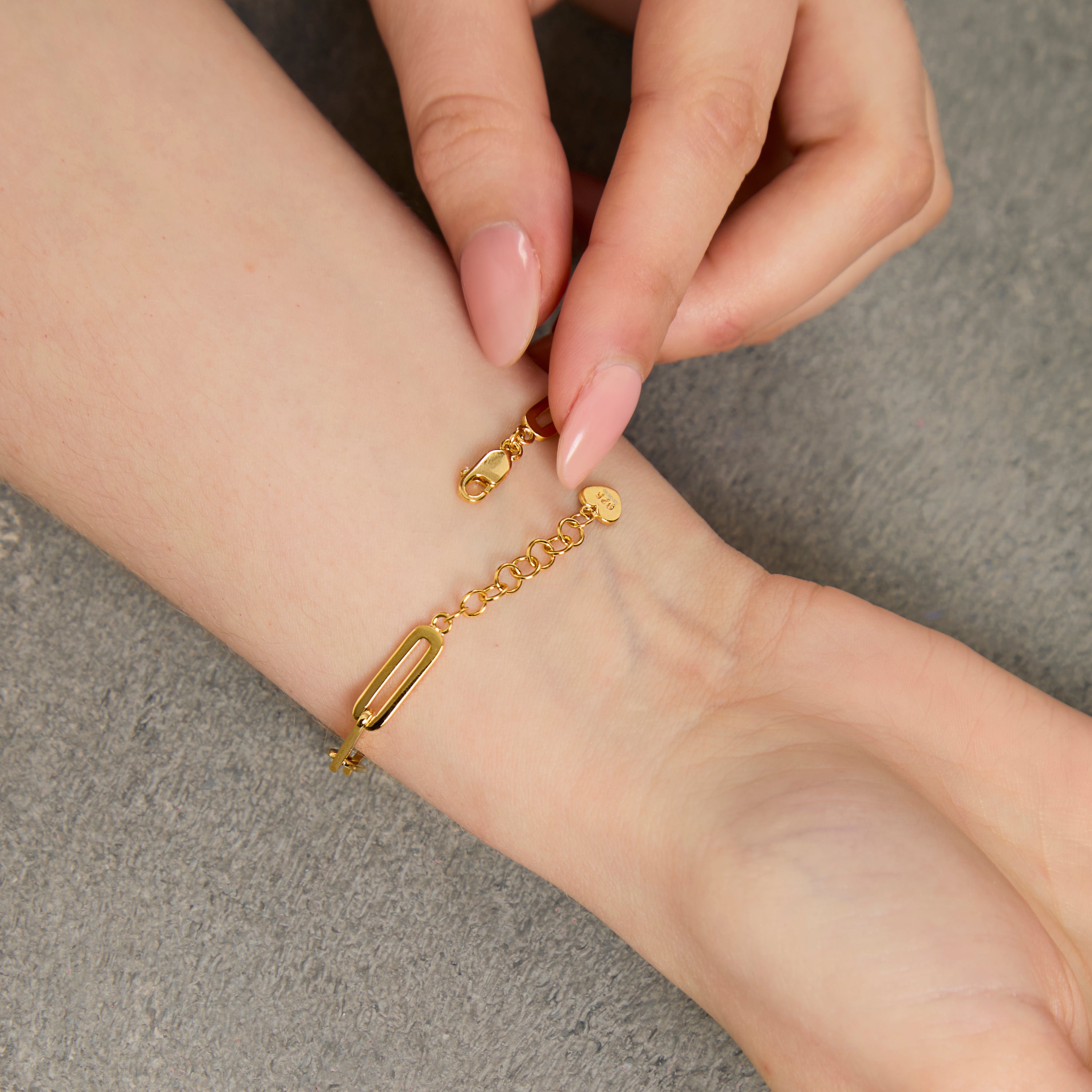 Gold Vermeil Paperlink Bracelet