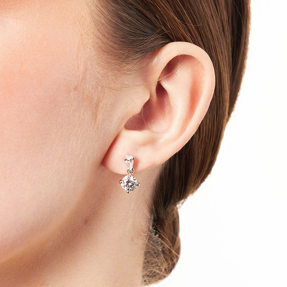 Sterling Silver Teardrop Bale Earrings