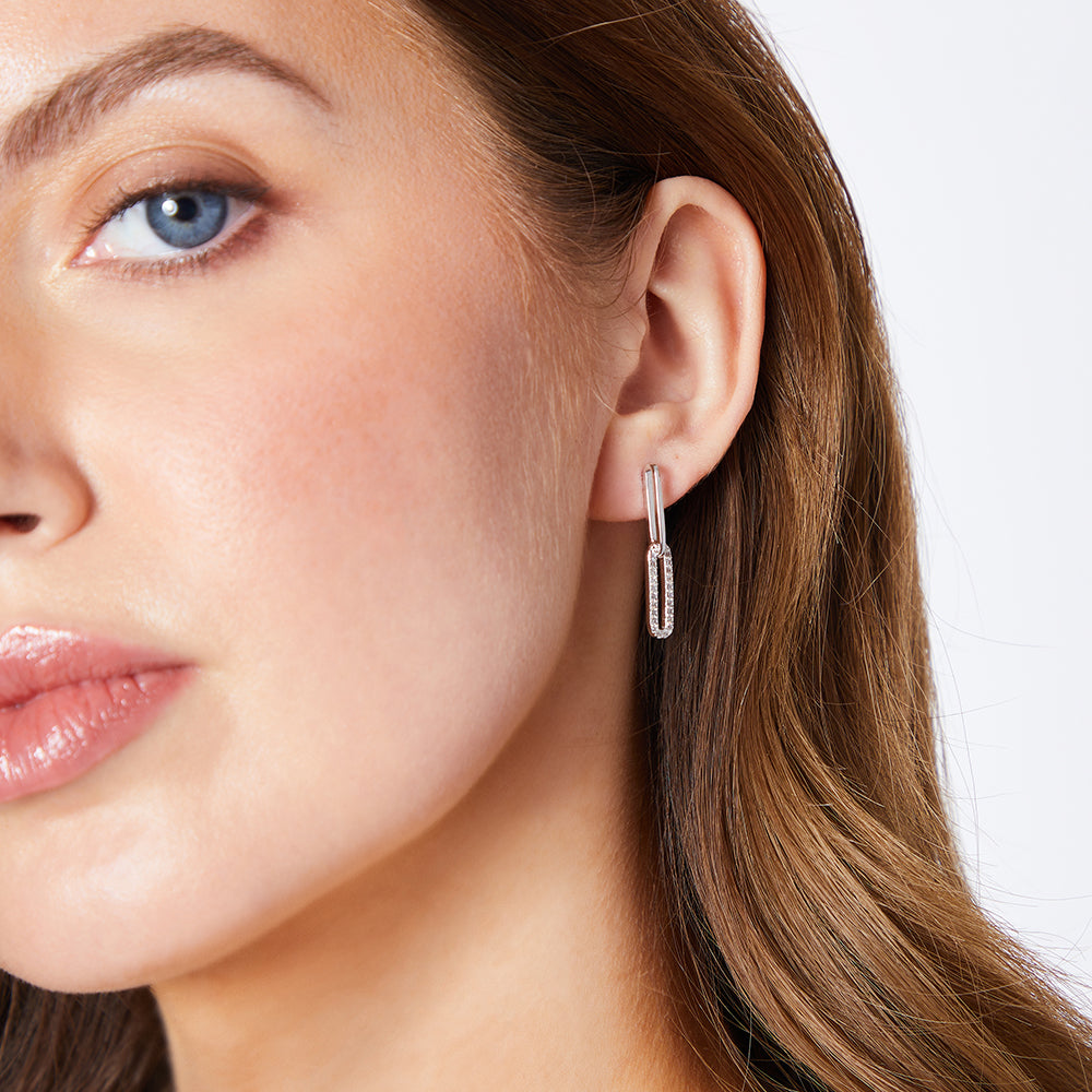 Sterling Silver Paperlink Drop Earrings