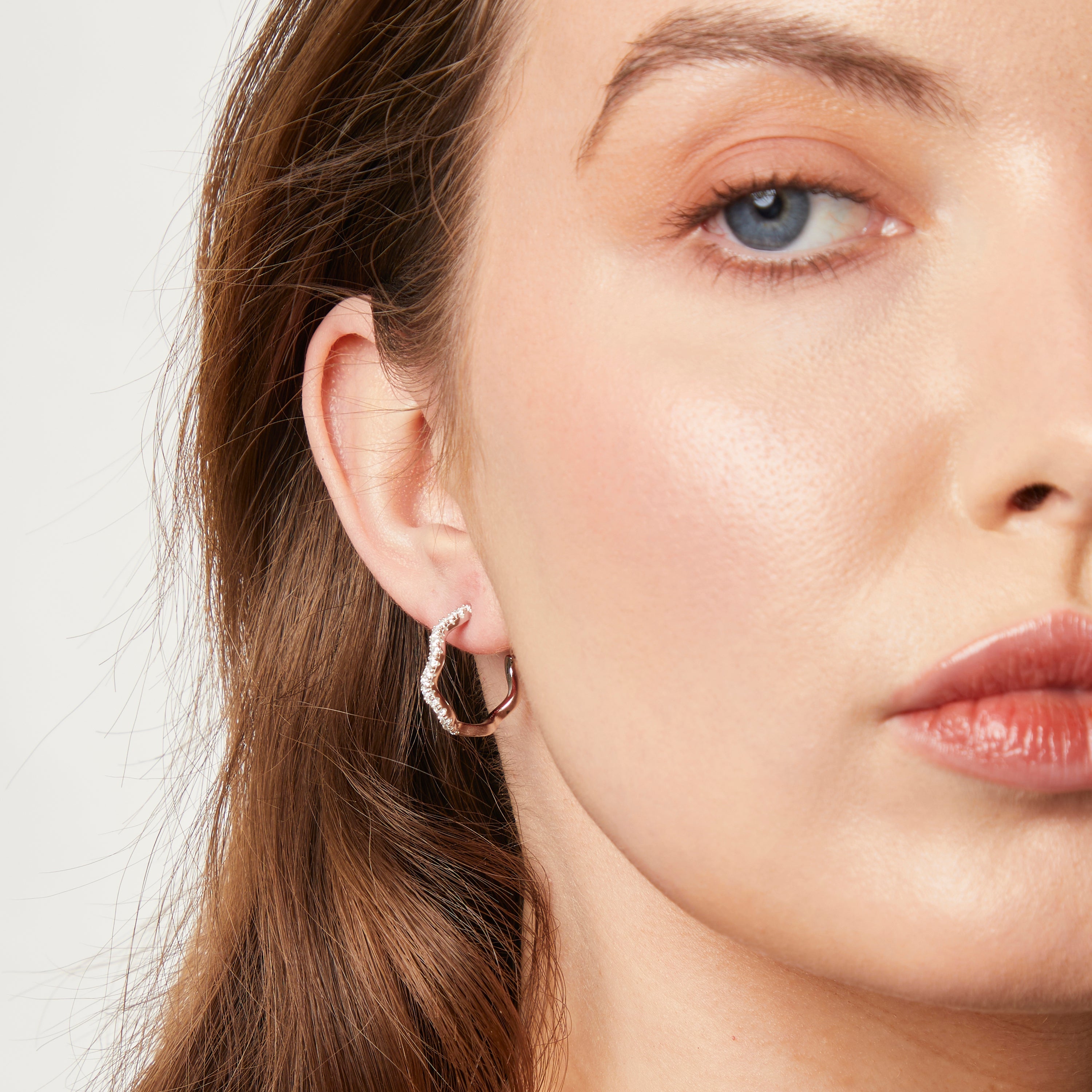 Sterling Silver Twisted Hoop Earrings