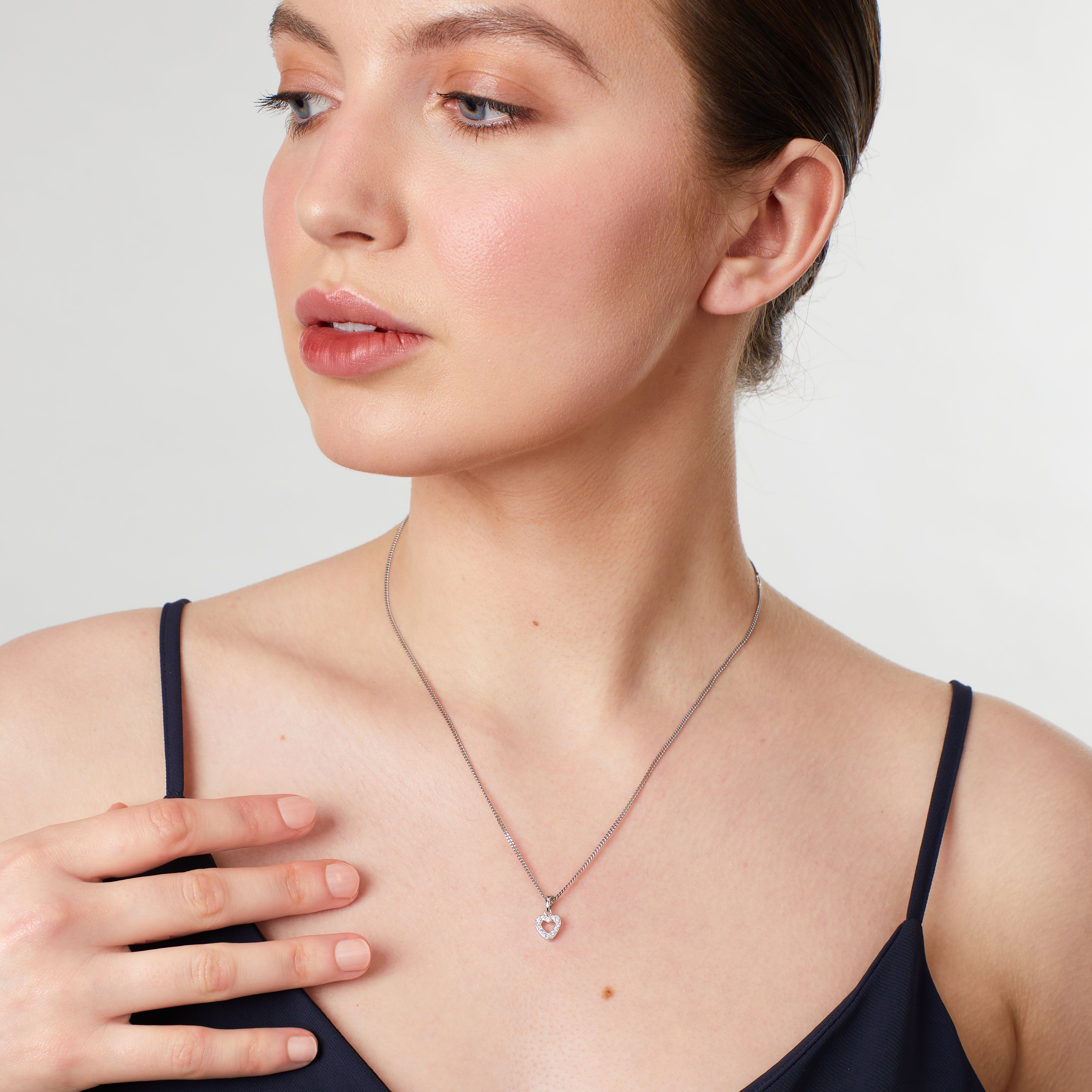 Sterling Silver Small Open Heart Pendant