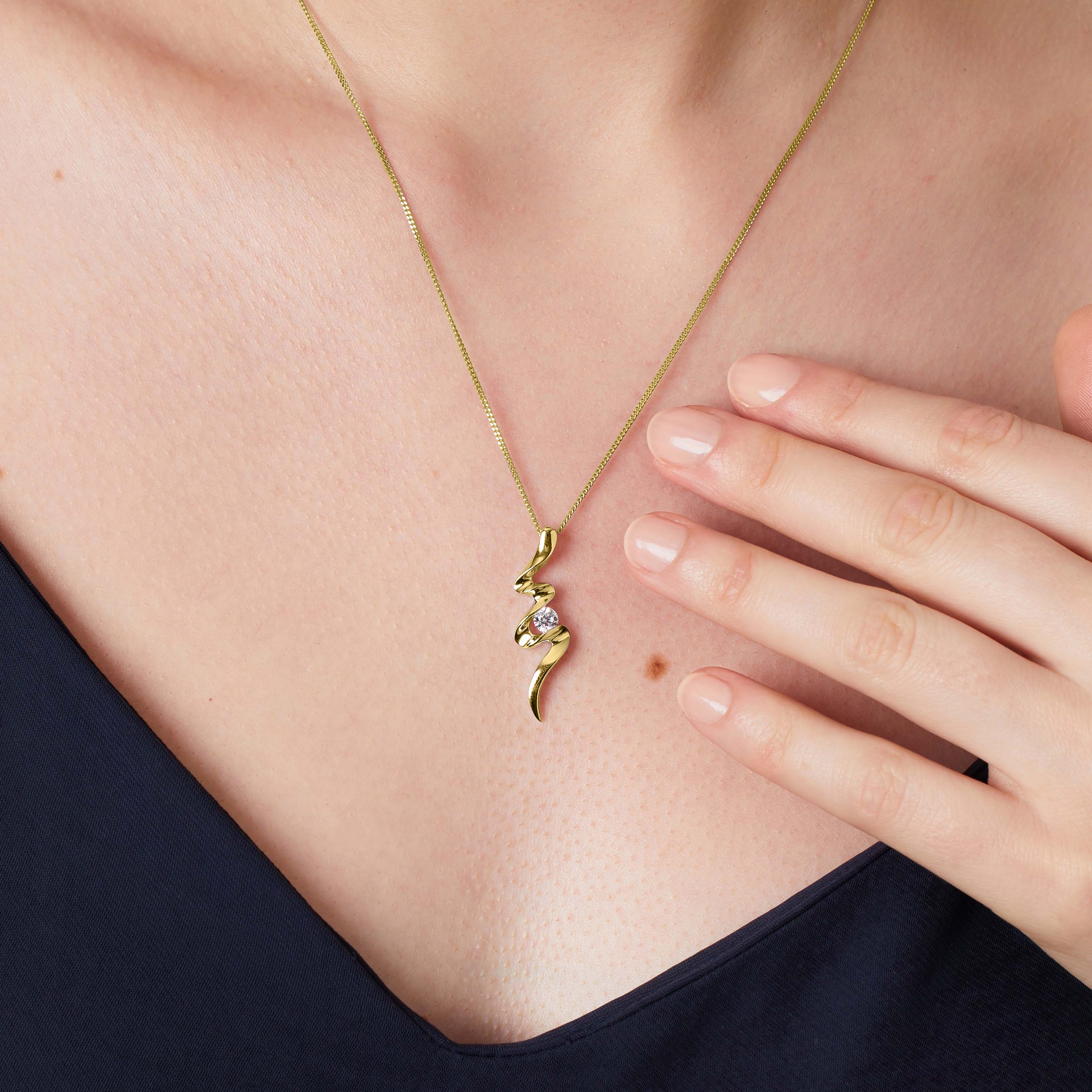 Gold Vermeil Flash Style Pendant