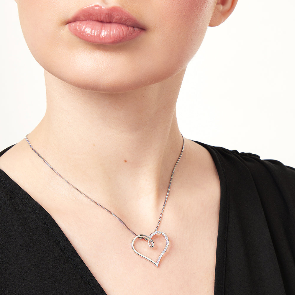 Sterling Silver Open Heart Pendant