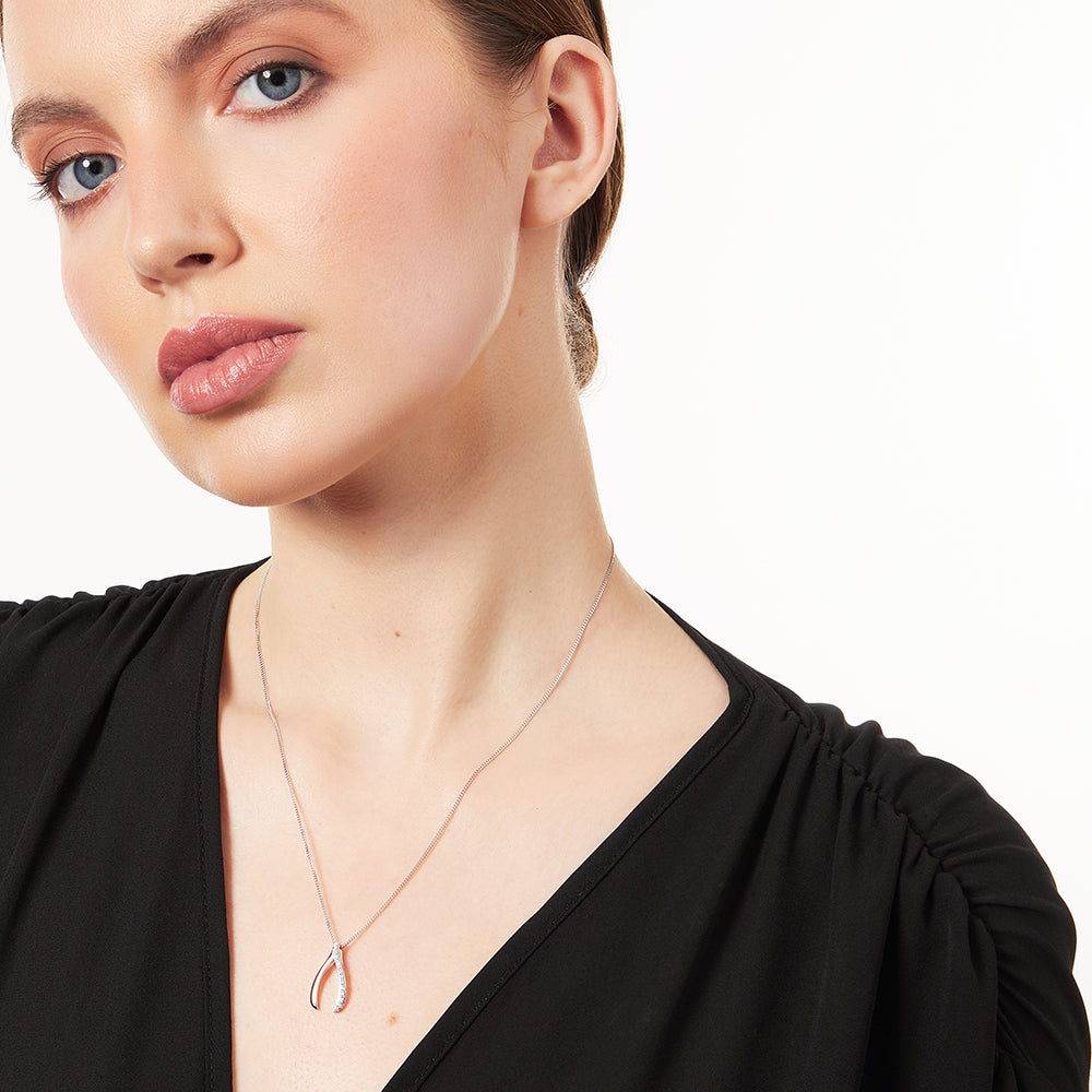 Sterling Silver Wishbone Pendant