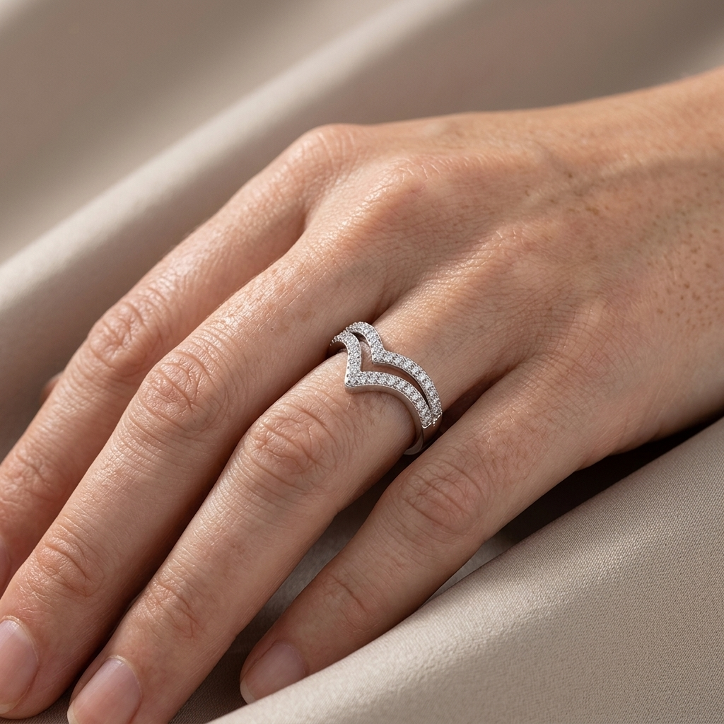 Sterling Silver Double Wishbone Ring