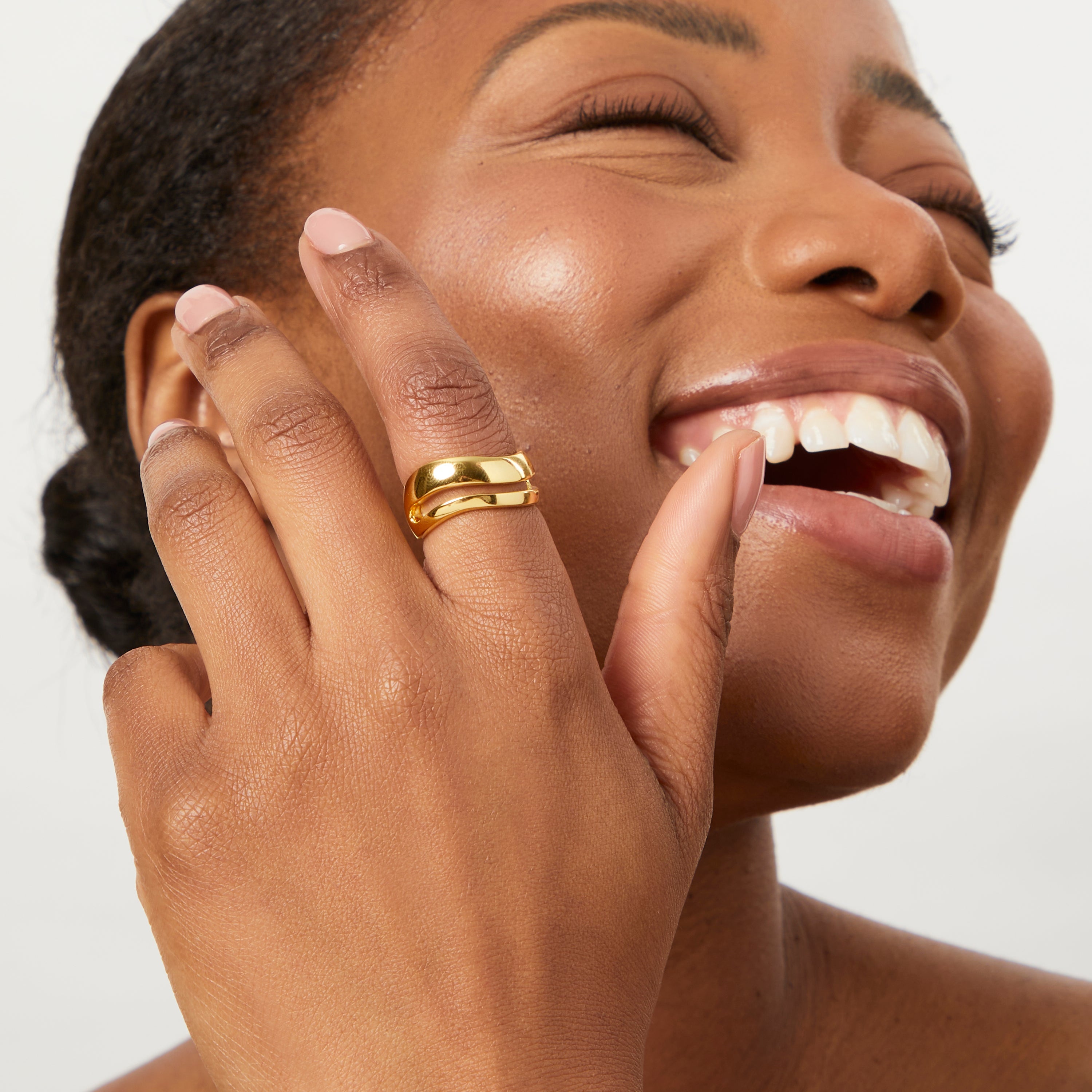 Gold Vermeil Wide Split Band Ring