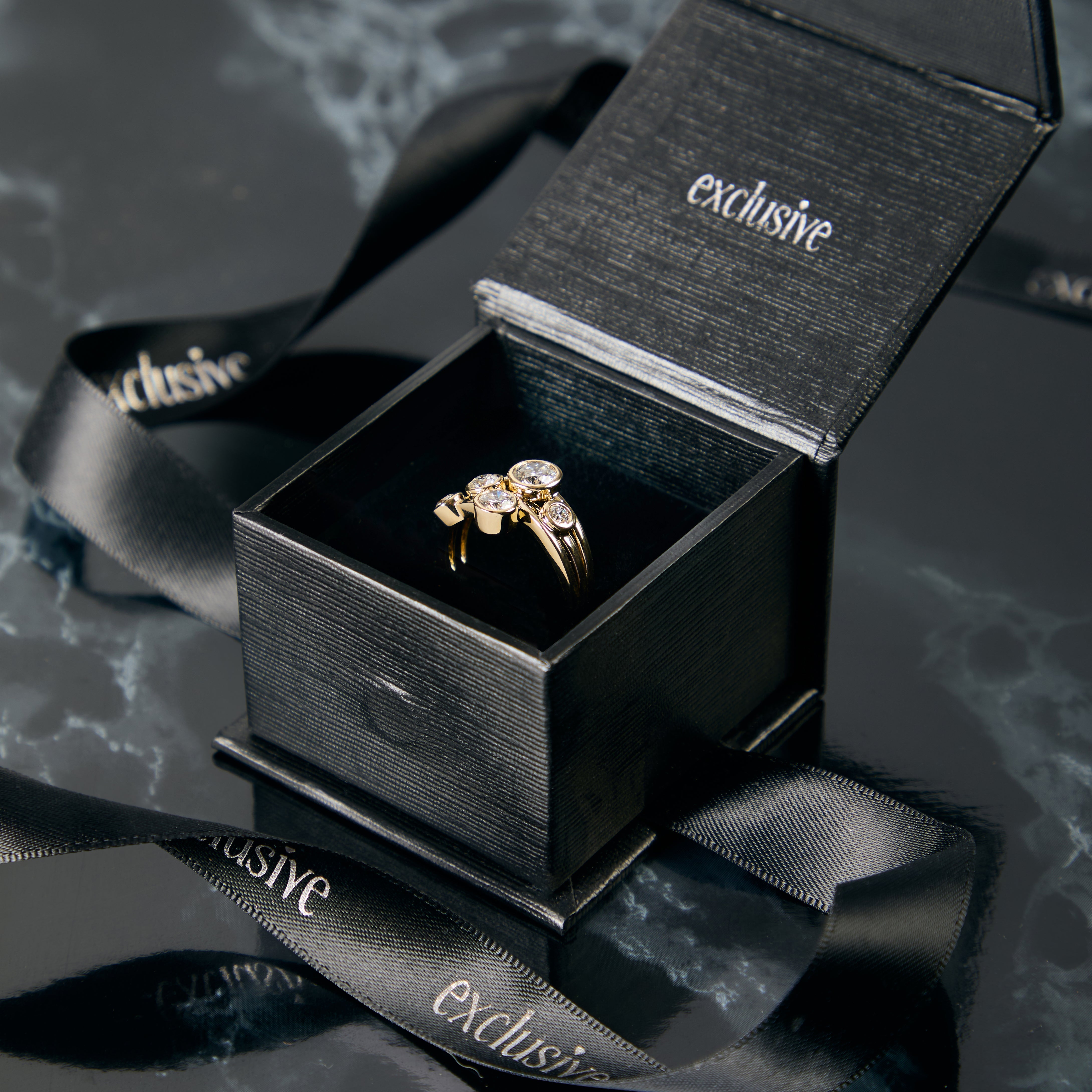 9ct Gold 1.3 Carat Lab Diamond Bubble Ring | Round Brilliant E VS1