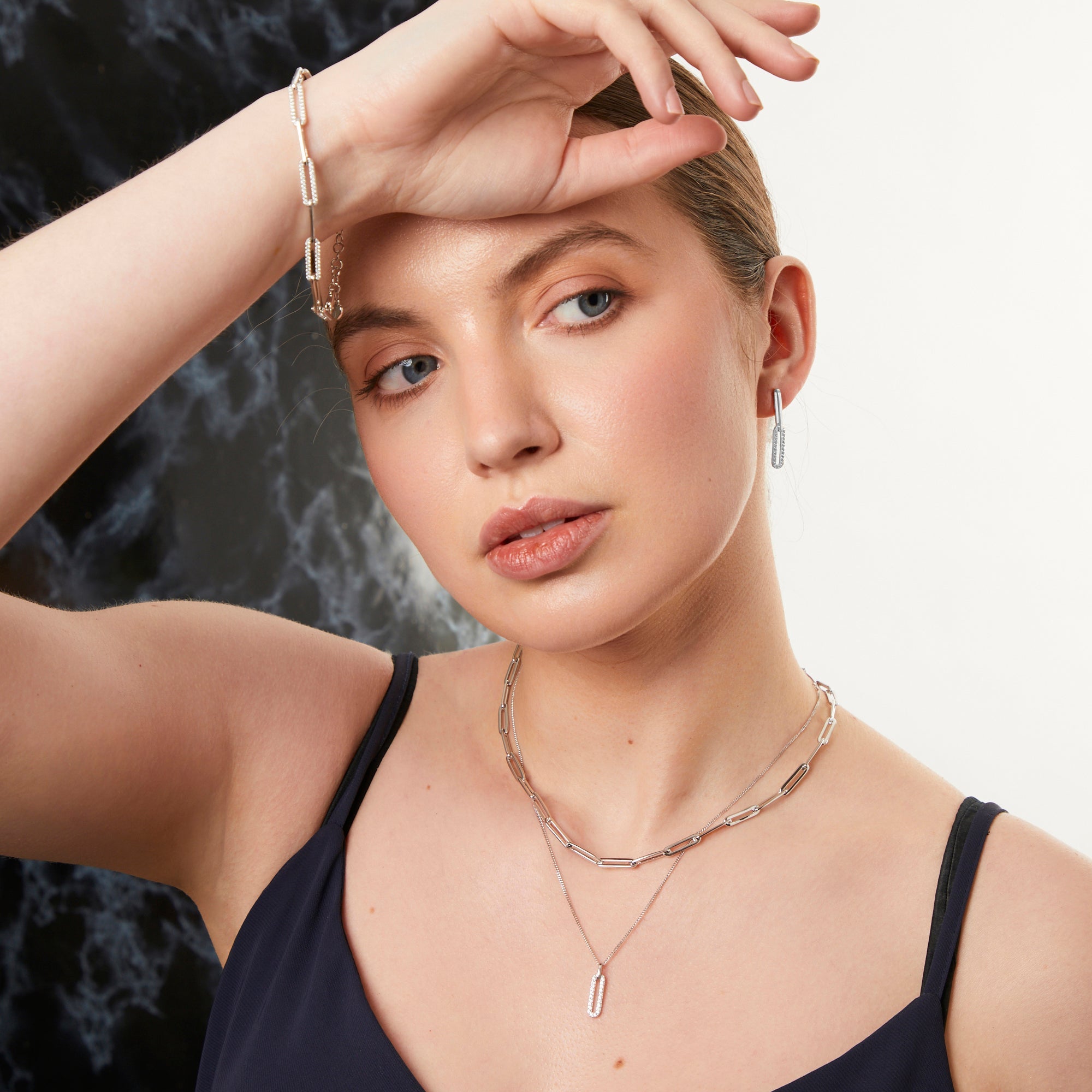 Sterling Silver Paperlink Full Necklace