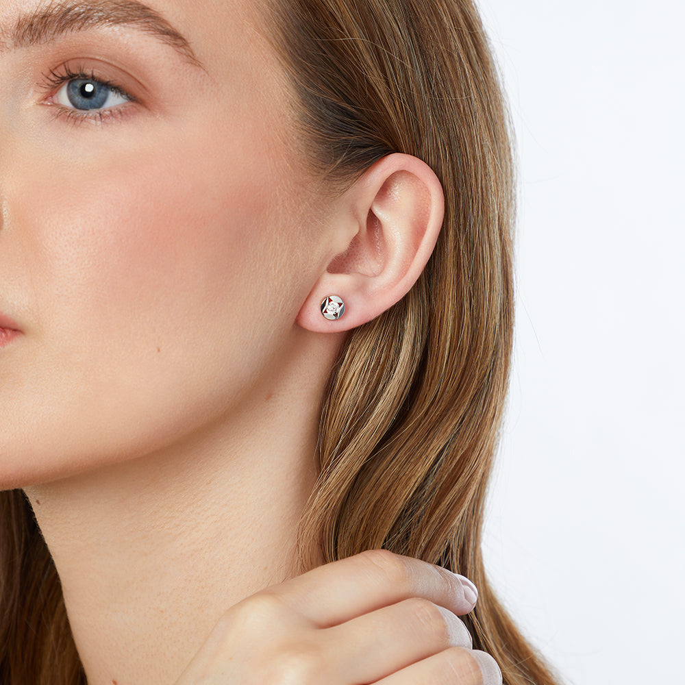 Sterling Silver Star Cutout Stud Earrings