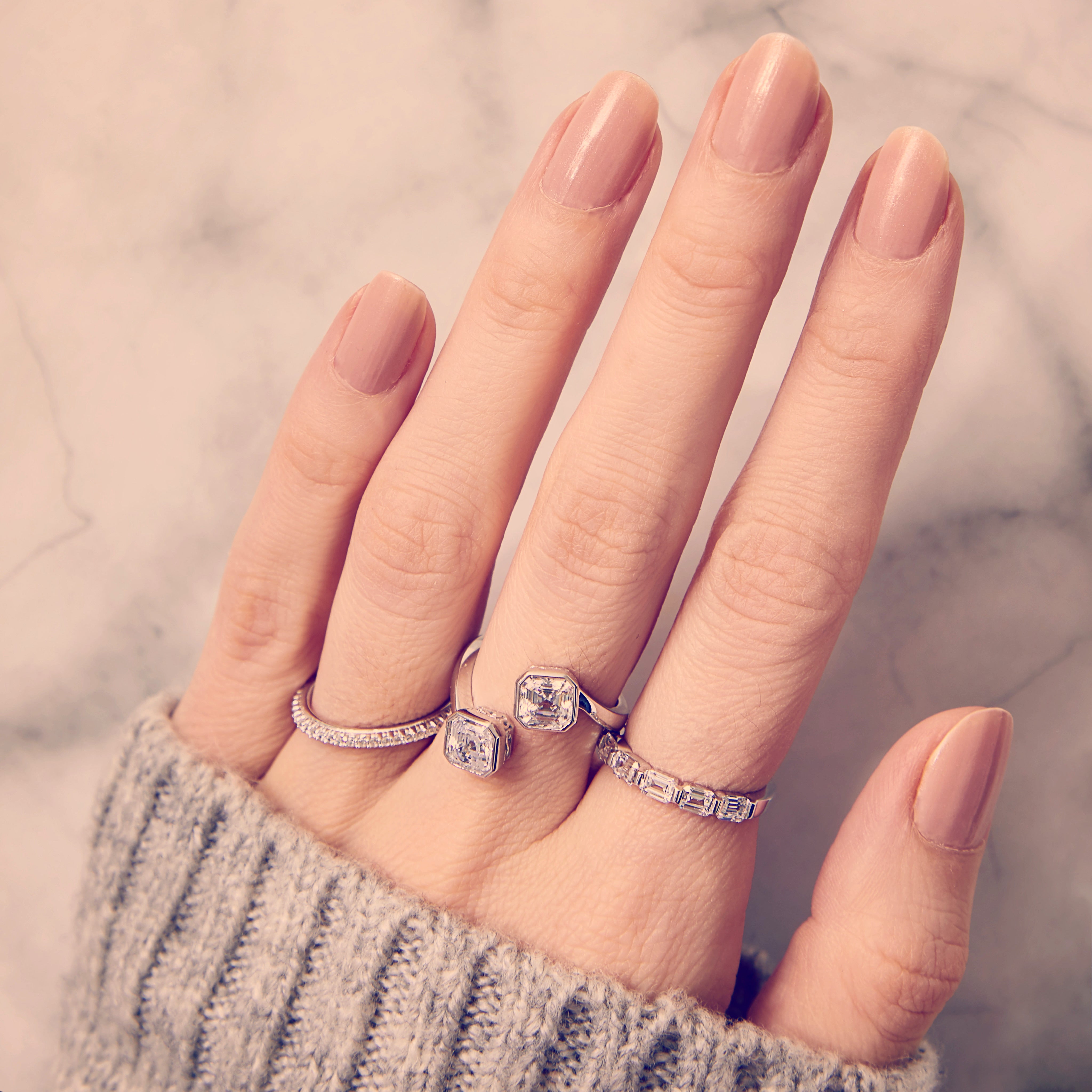 Sterling Silver Grain Set Full Eternity Ring
