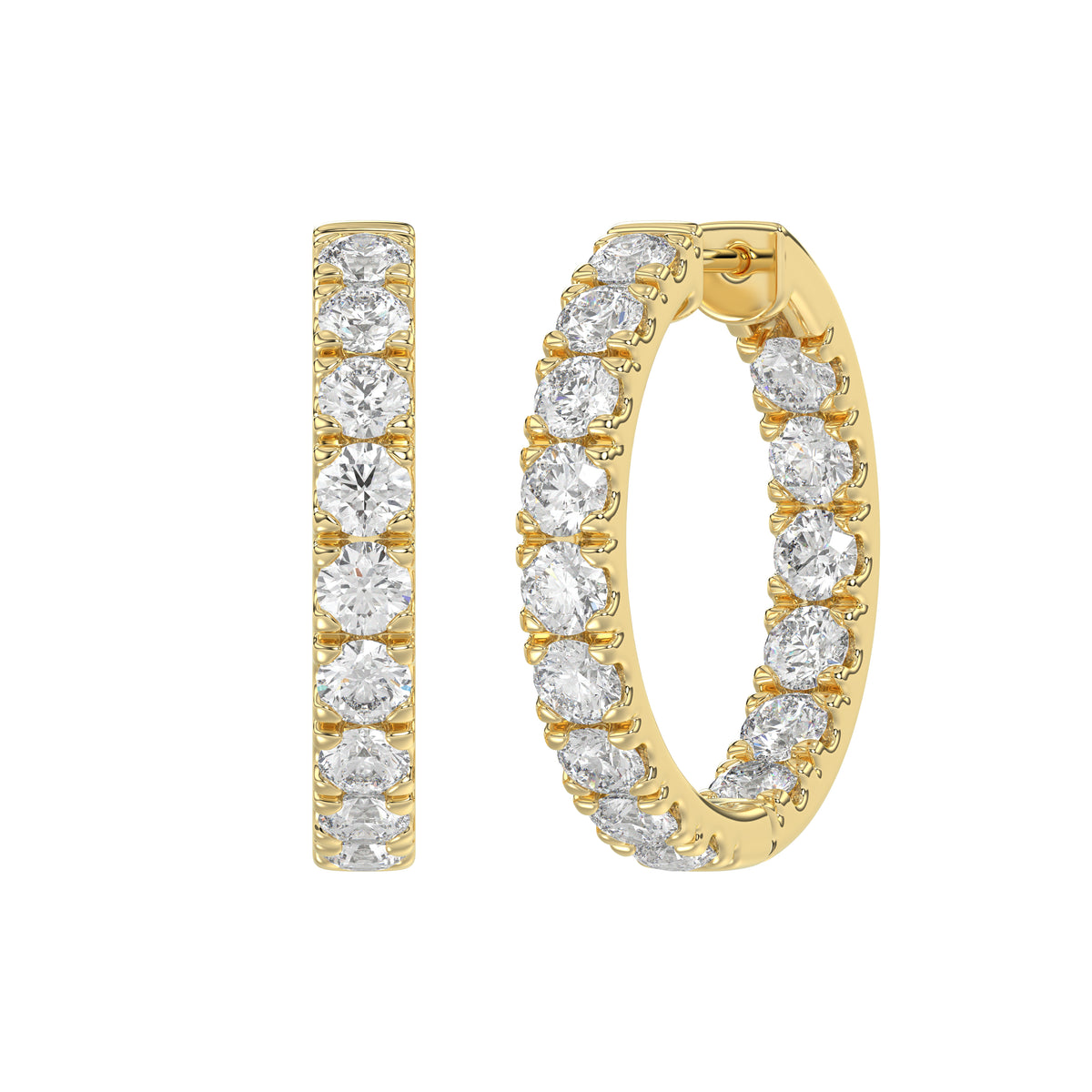 18K Yellow Gold, angled view