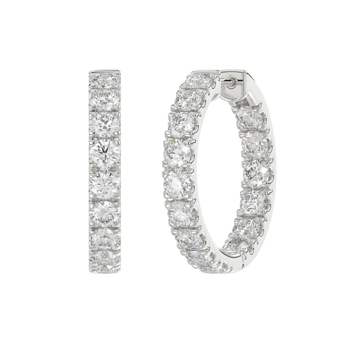 18K White Gold, angled view