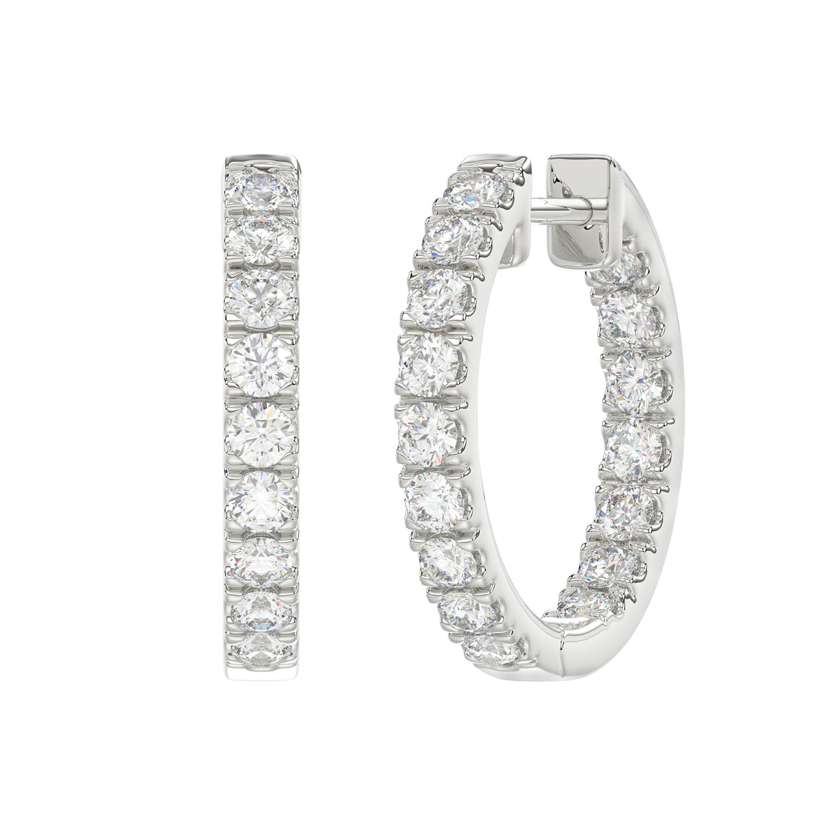 18K White Gold, angled view