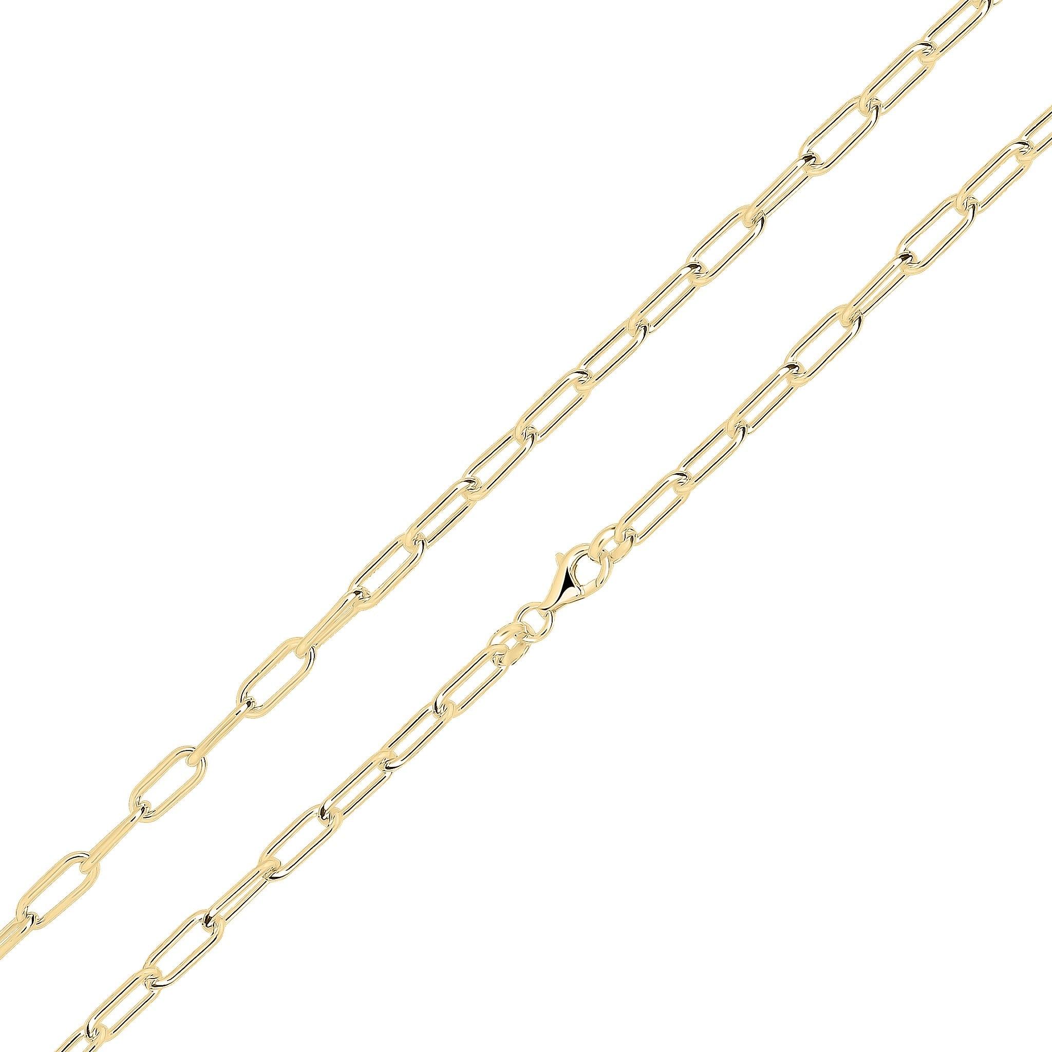 18ct Vermeil 4x12 Paperchain Link 7.5"