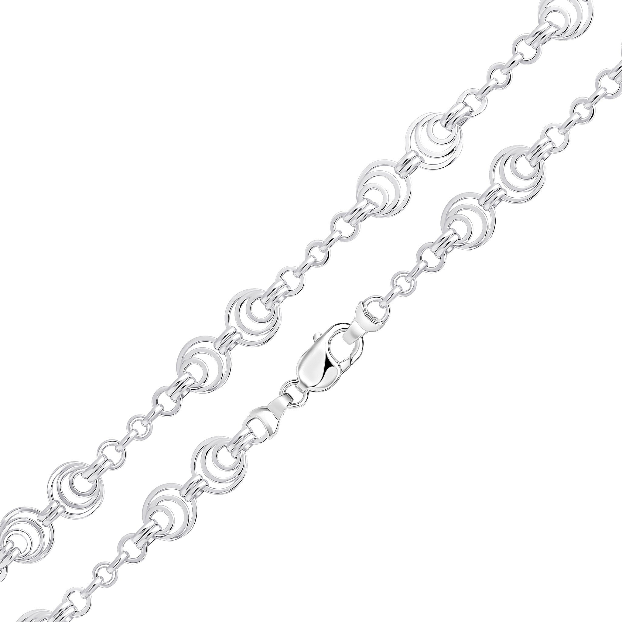 Silver 14.5mm Circles 7.5"