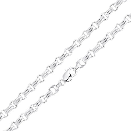 Silver 9.2mm Round Double Bar 18"