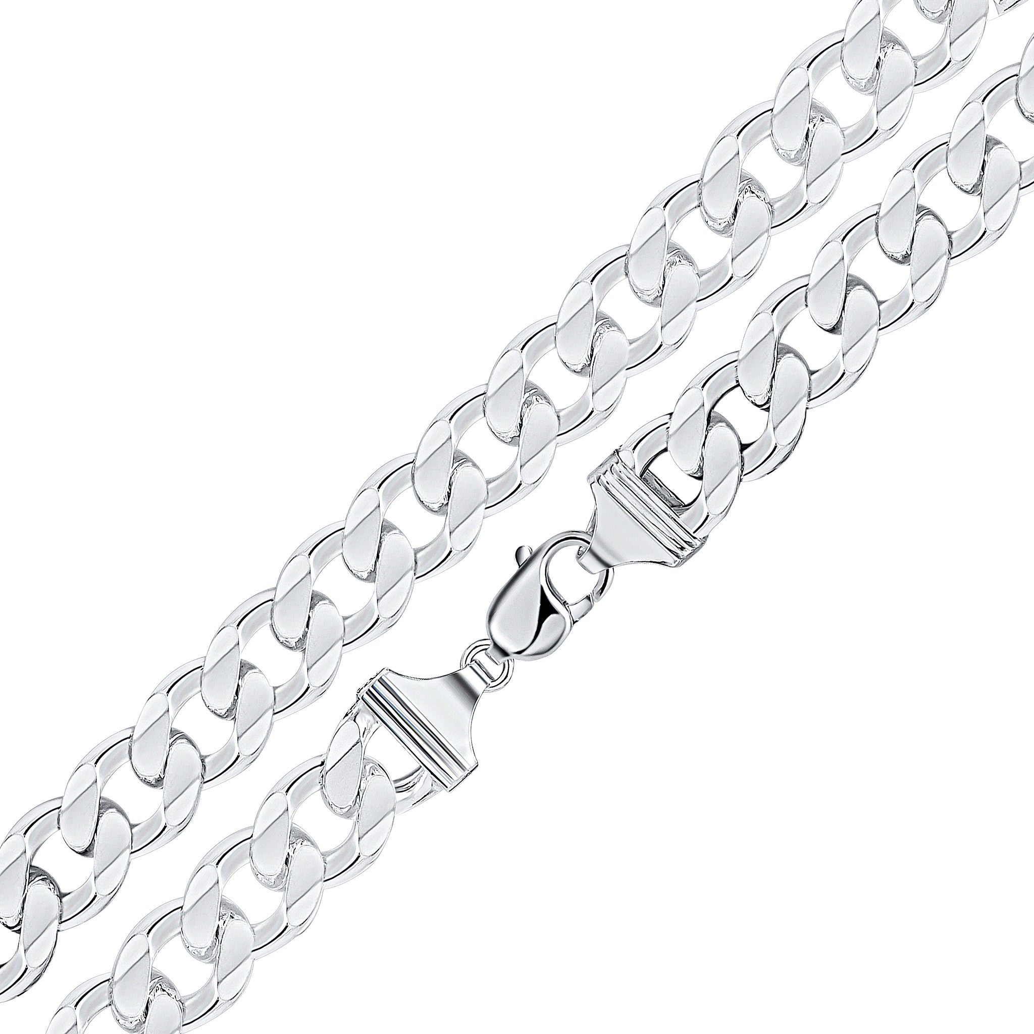 Silver 14mm Curb Bracelet 8.5"