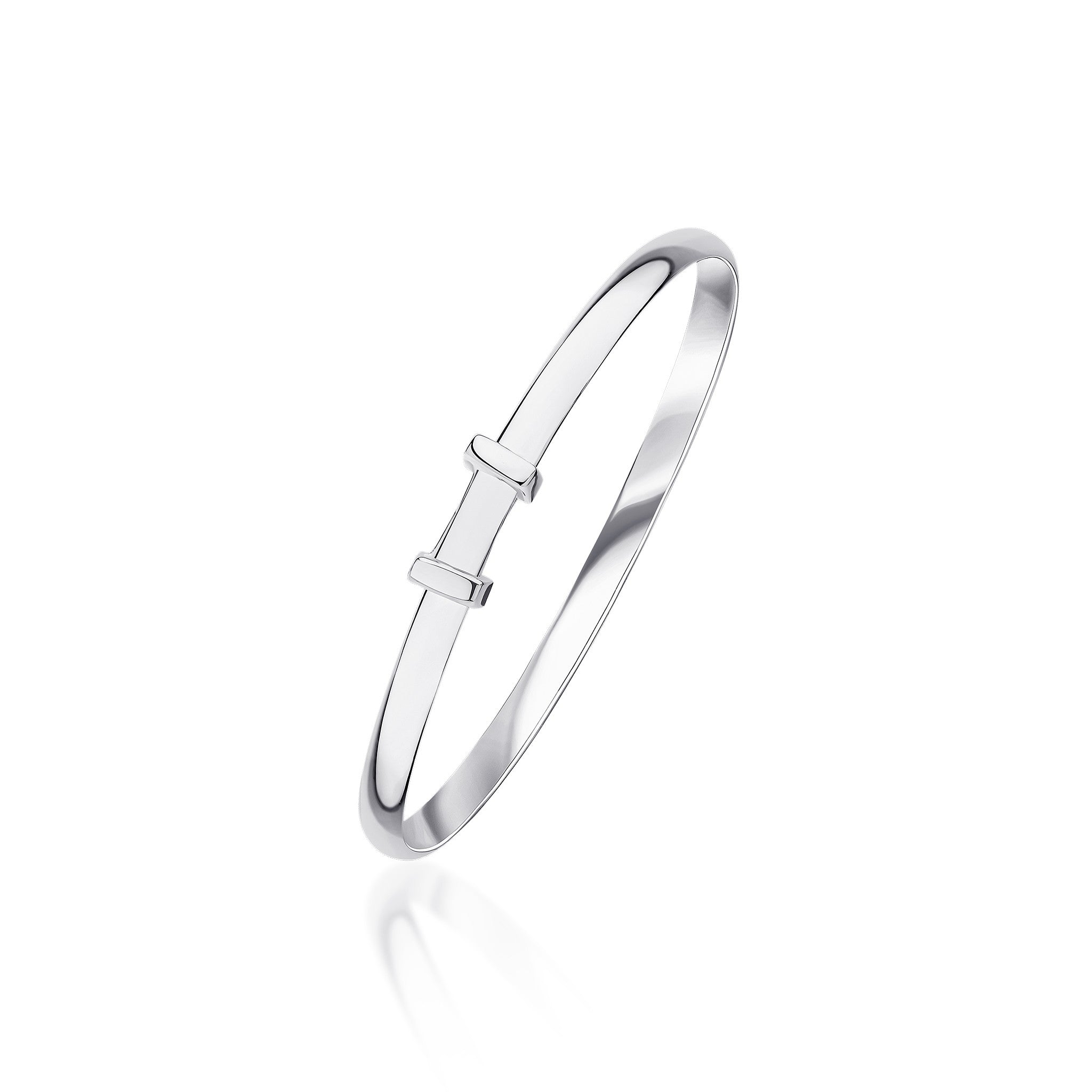3.5mm Court Polished Baby Bangle Plain