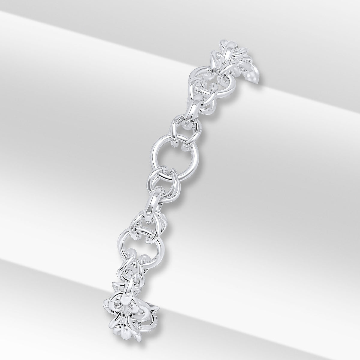 Silver 9mm Round Infinity Loop 7.5