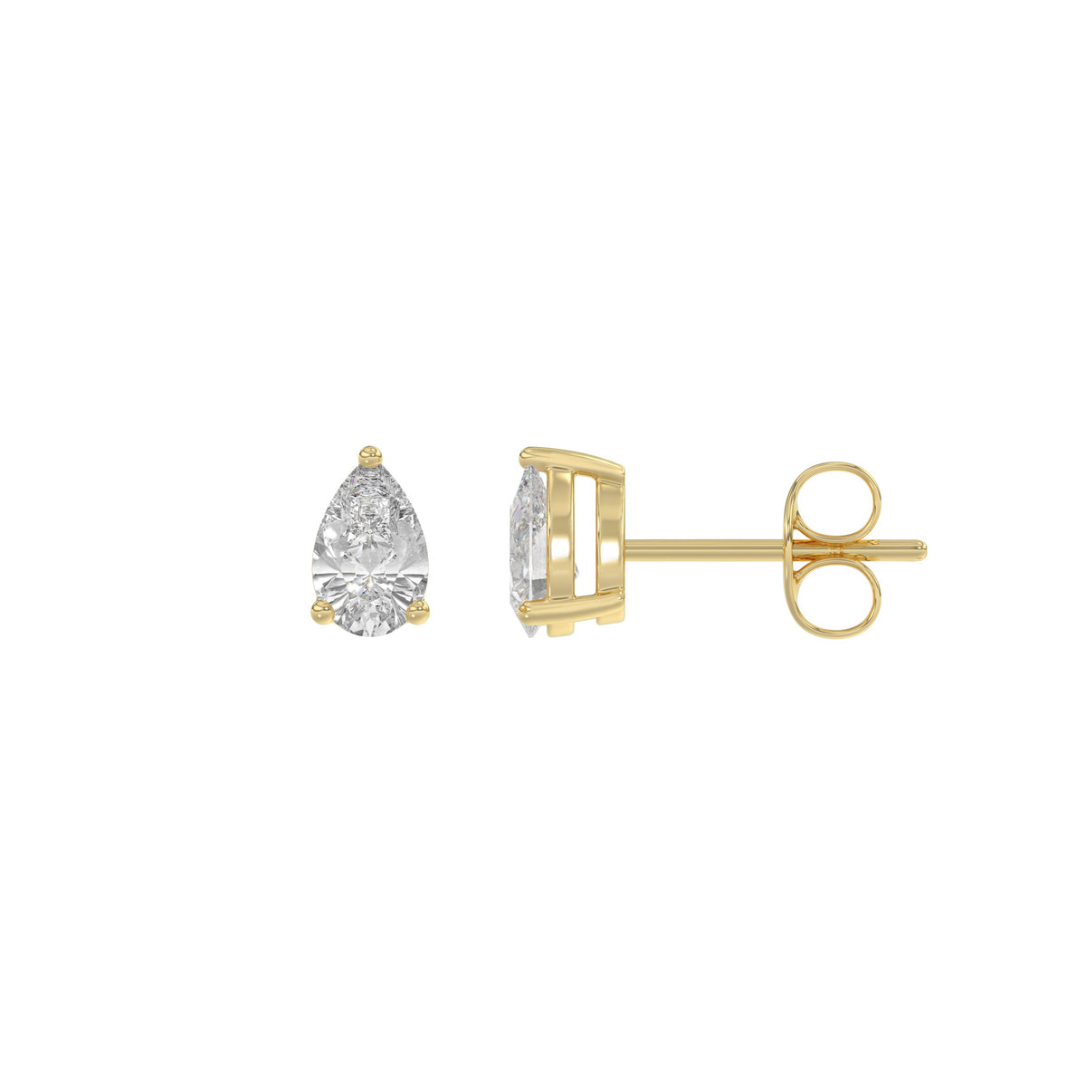 18K Yellow Gold, flat view